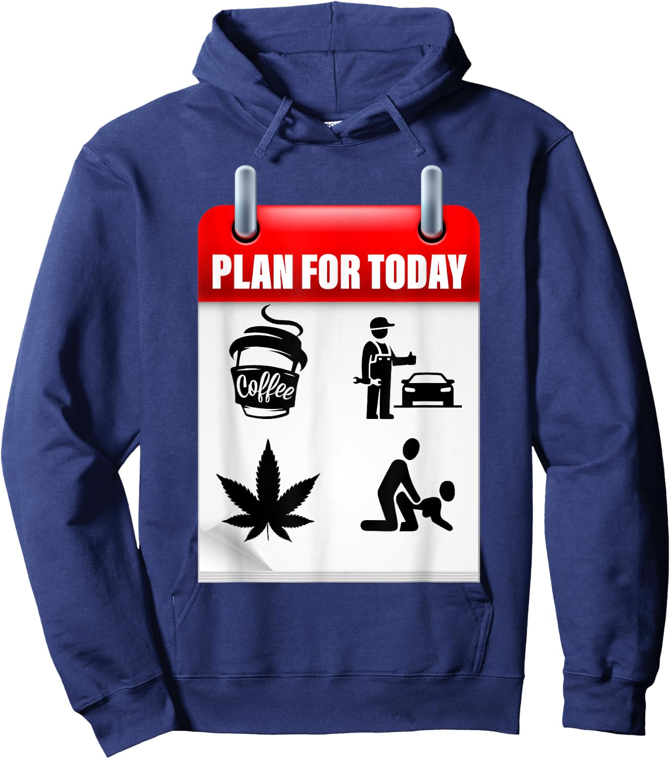 MECHANIC PLAN TODAY and MECHANIC PLAN FOR TODAY Hoodie - Hoodie | Navy