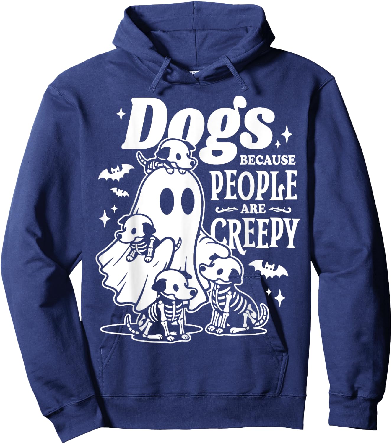 Halloween Ghost Dogs Because People Are Creepy Hoodie - Hoodie | Navy