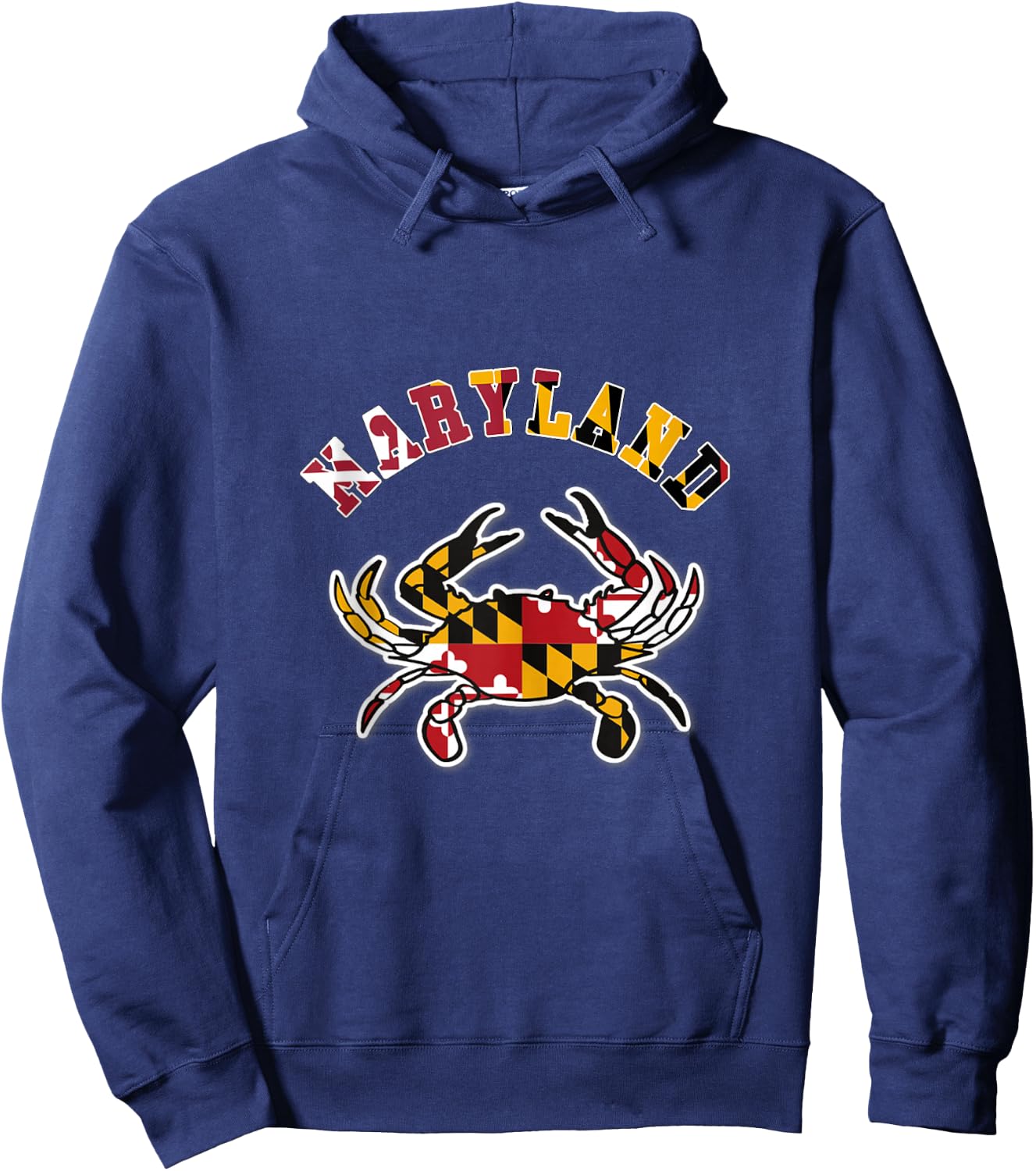 vintage maryland, Maryland State Flag Classy Blue Crab Hoodie - Hoodie | Navy