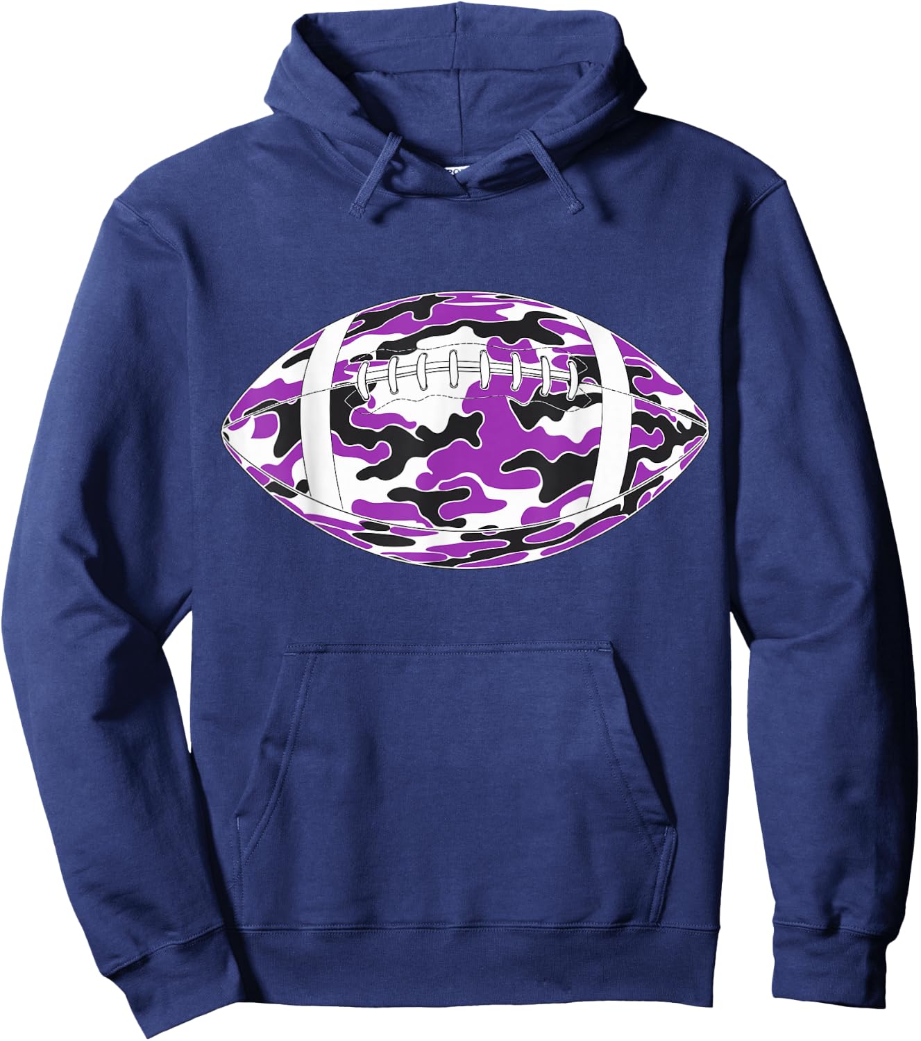 Purple Camouflage American Football Hoodie - Hoodie | Navy