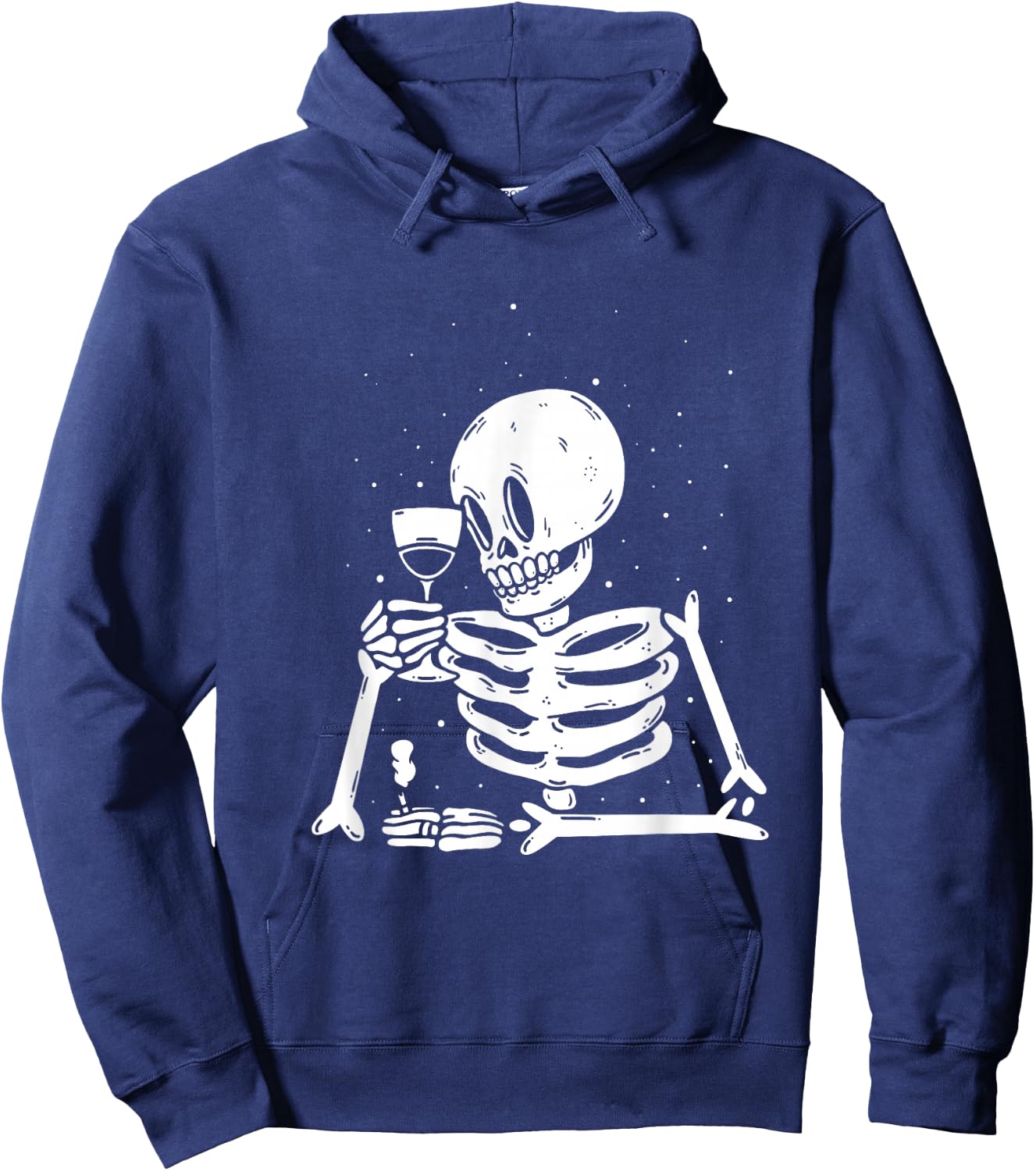 Scary Face Simple Halloween Costume , black Hoodie - Hoodie | Navy