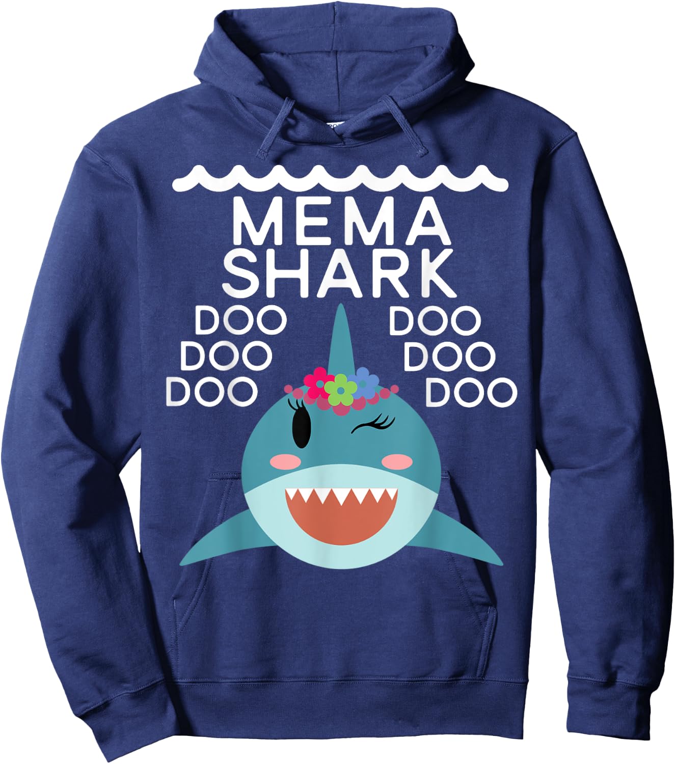 Mema Shark shirt Matching Family Shirts Shark Family Hoodie - Hoodie | Navy