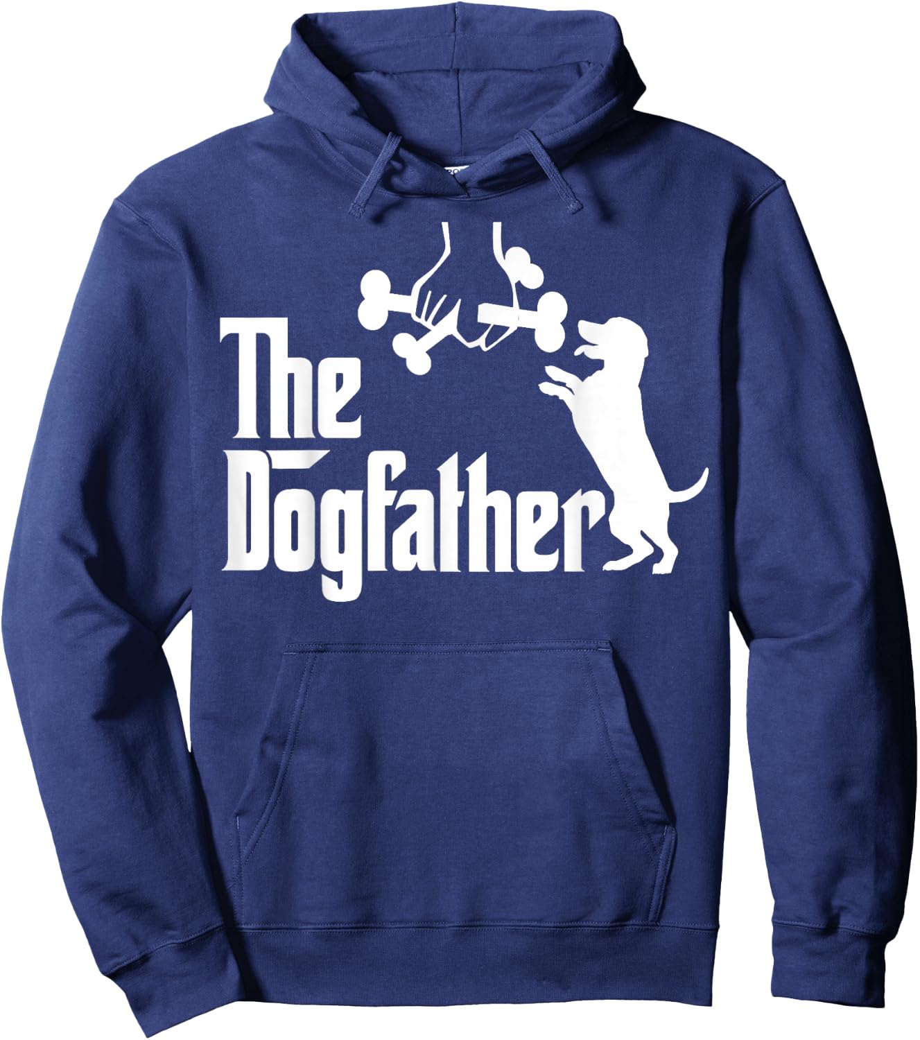 Funny Dog Dad The Dogfather Dog Father Funny Fathers Day Men Hoodie - Hoodie | Navy