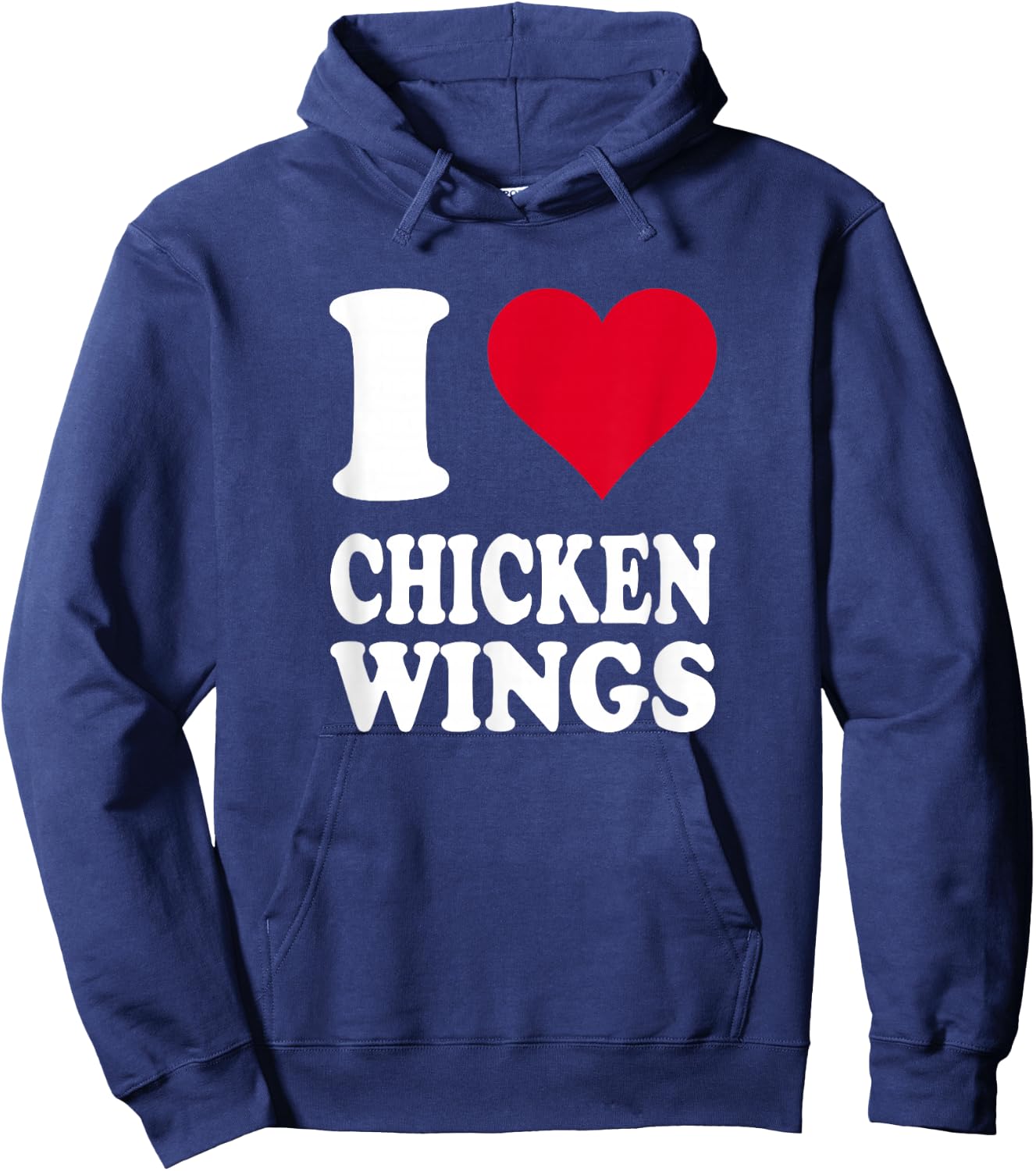 I Love Chicken Wings Hoodie - Hoodie | Navy