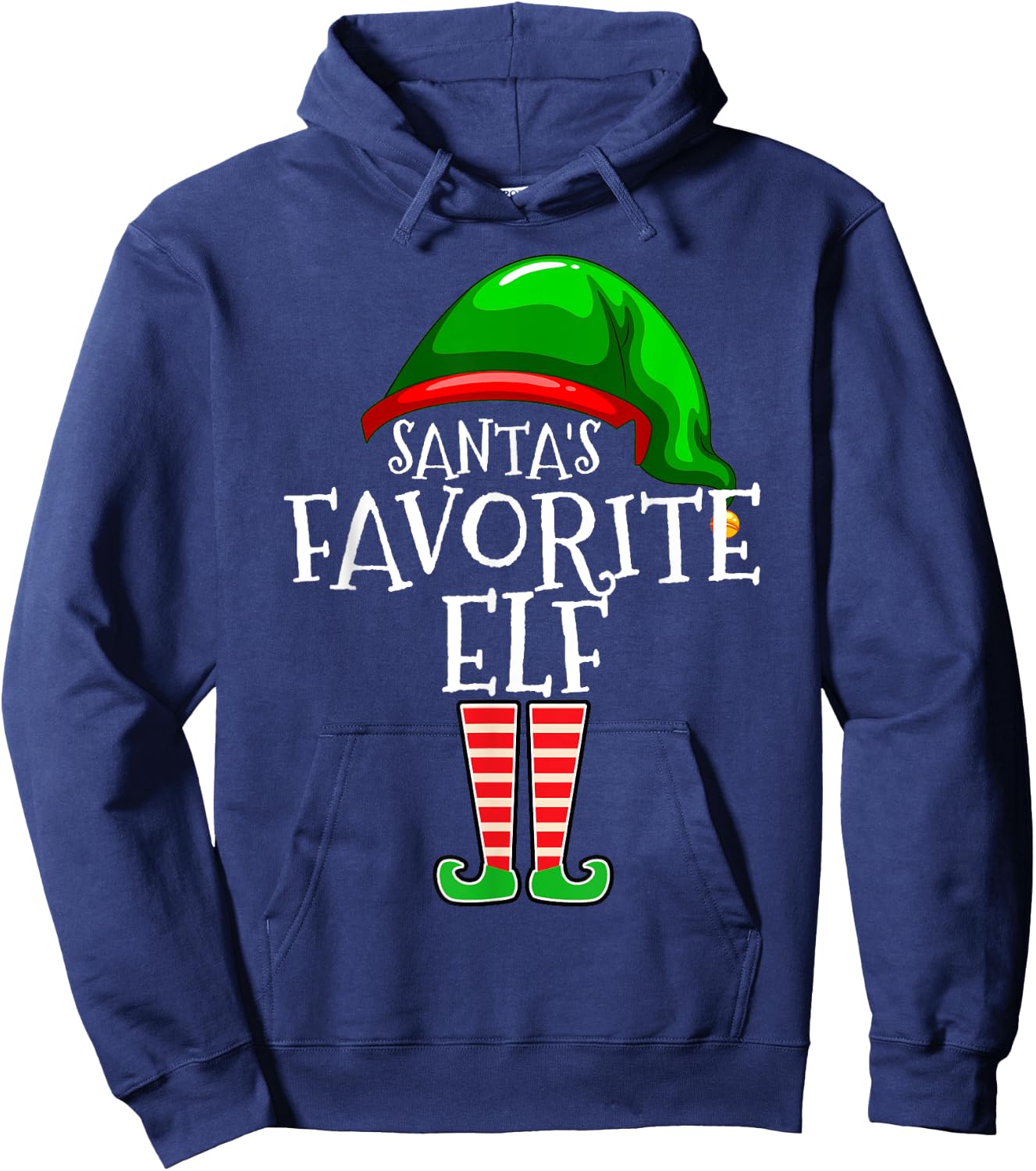 Santa's Favorite Elf Group Matching Family Christmas Gift,Short Sleeve Hoodie - Hoodie | Navy