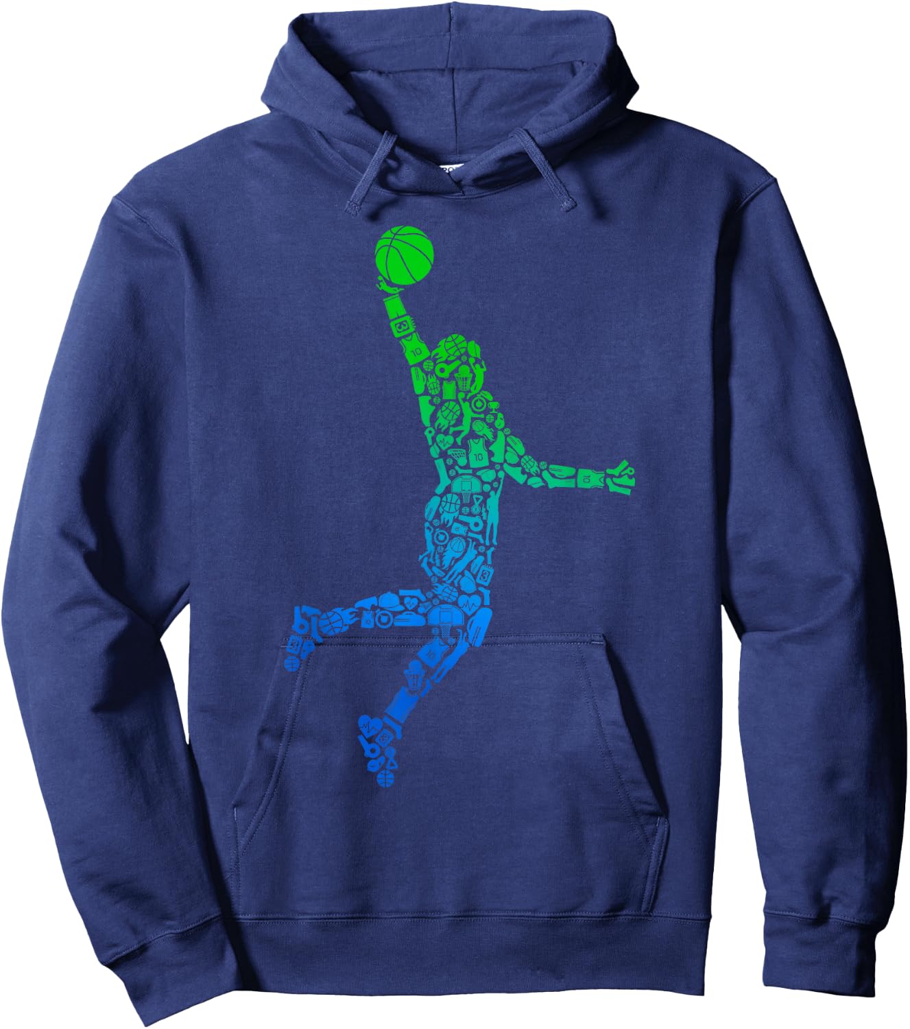 Basketballspieler Basketballer Kinder Basketball Jungen Hoodie - Hoodie | Navy