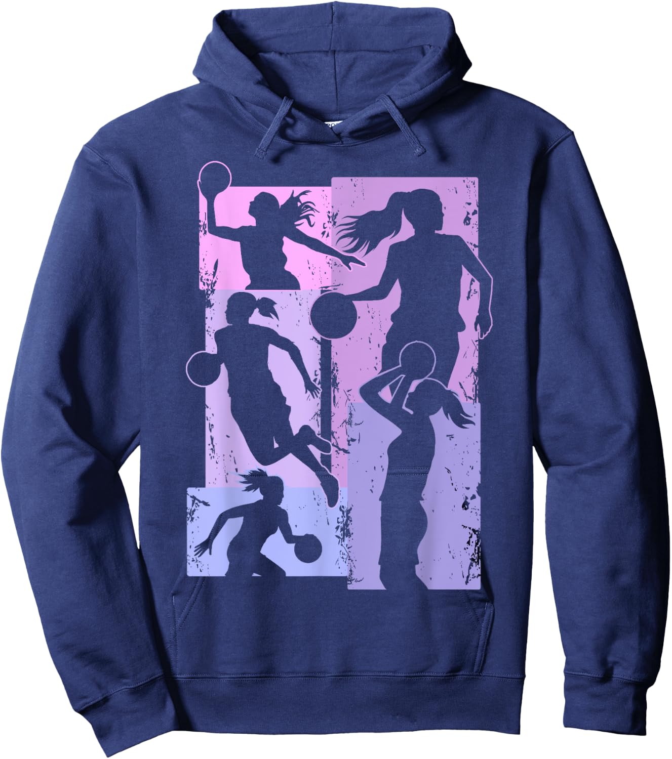 Basketball Basketball Girl Woman , Black, S Hoodie - Hoodie | Navy