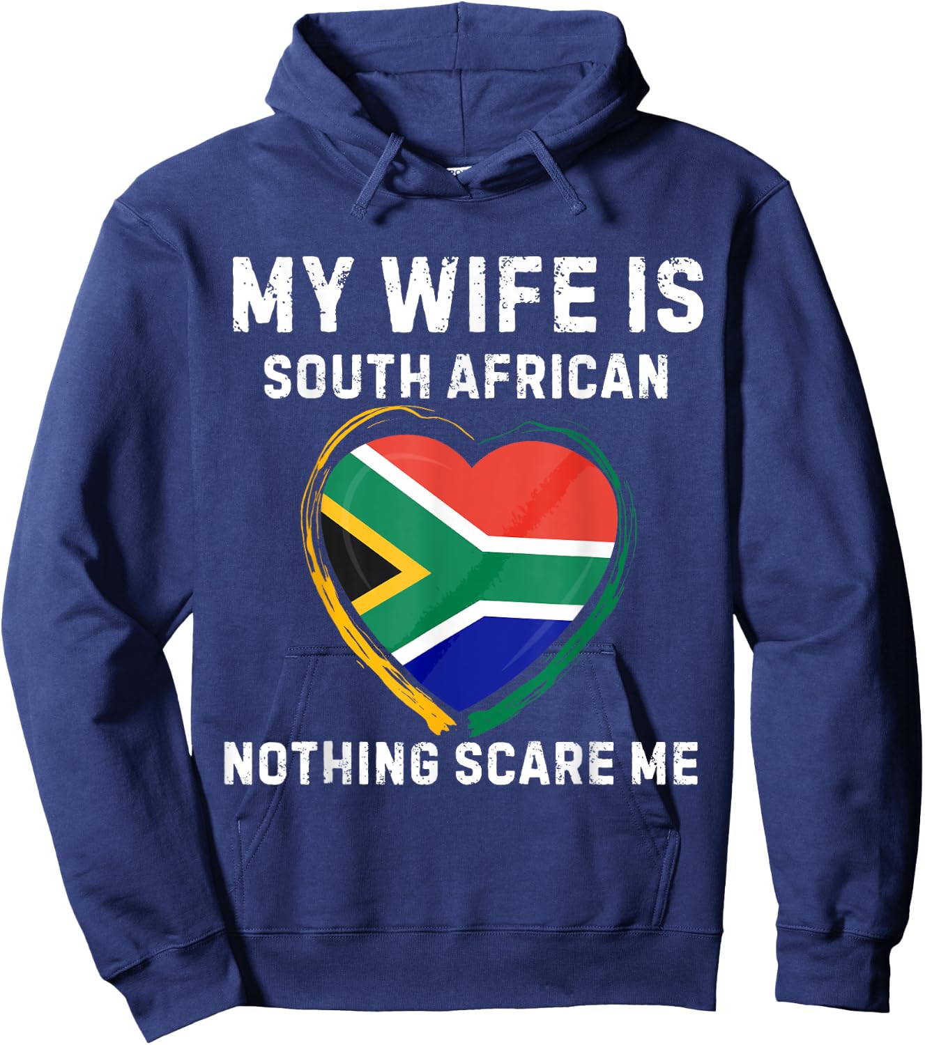 My Wife Is South African South Africa Heritage Flag Husband Hoodie - Hoodie | Navy
