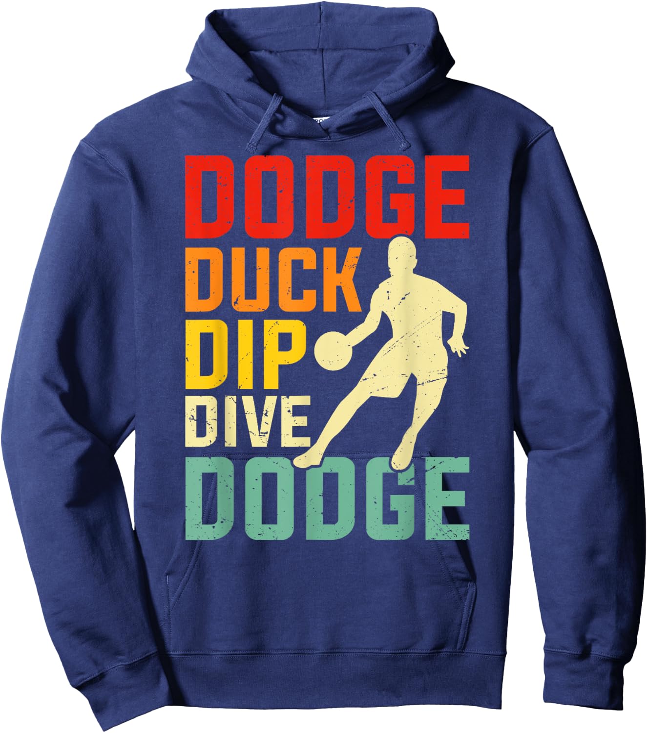 Dogeball Costume for Adults and average Joes Dodgeball - , Black, Small, Short Sleeve, , Sports, Humorous Design Hoodie - Hoodie | Navy