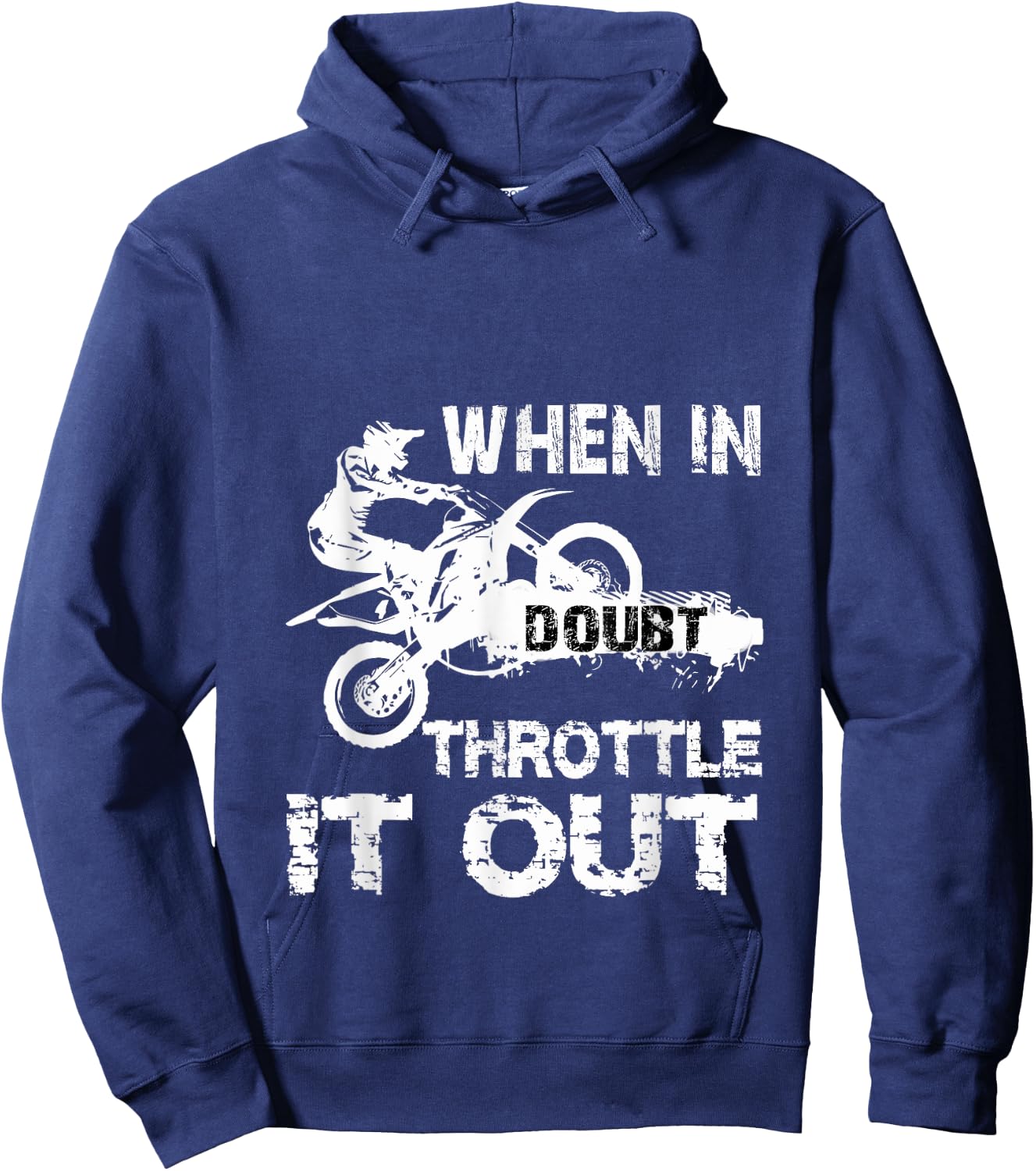 Dirt Bike MotoCross Biker Riding Motorcycle Gift Hoodie - Hoodie | Navy