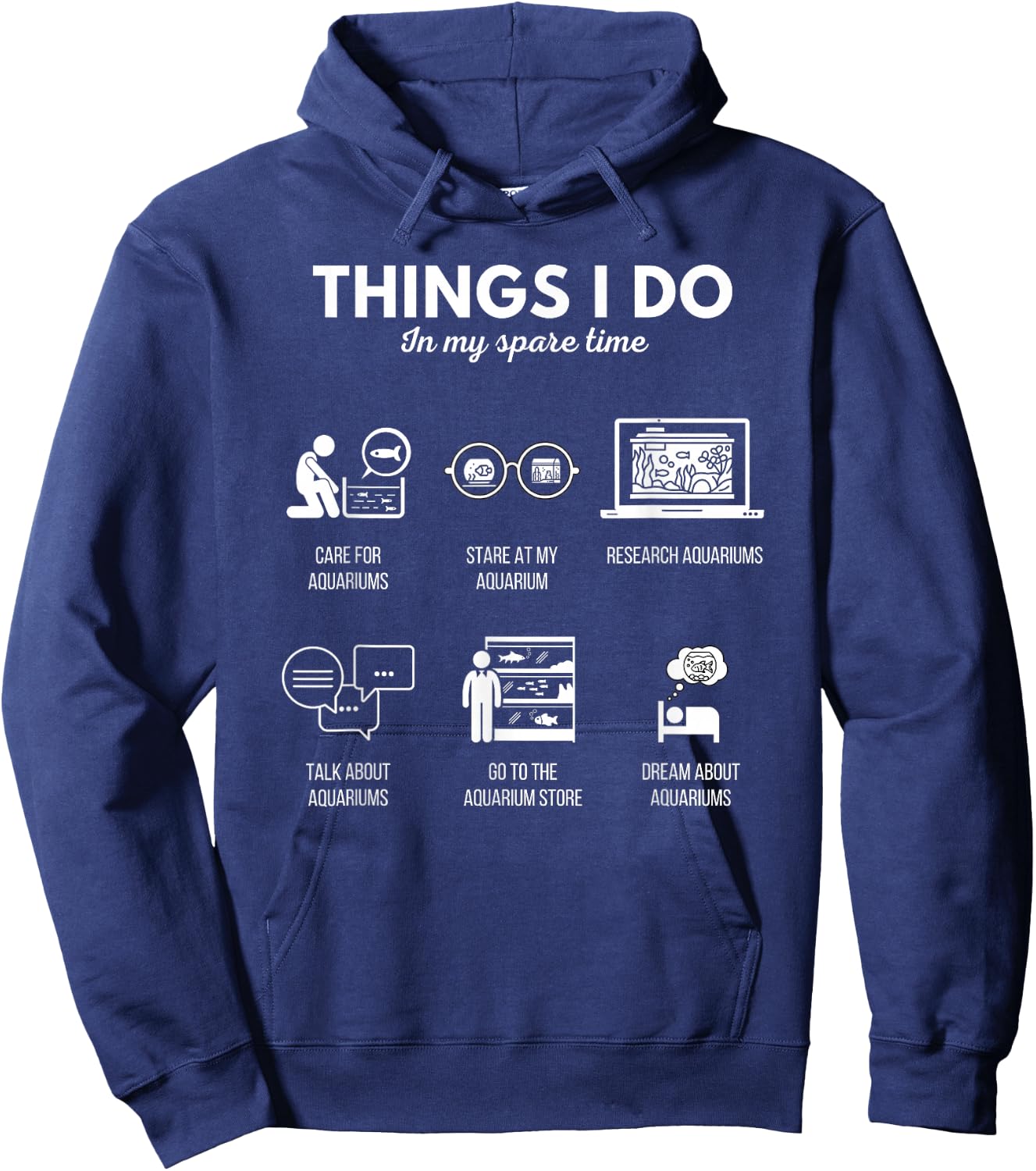 The Addiction Fish Tank Lovers Funny Aquarium Fishkeeping Hoodie - Hoodie | Navy