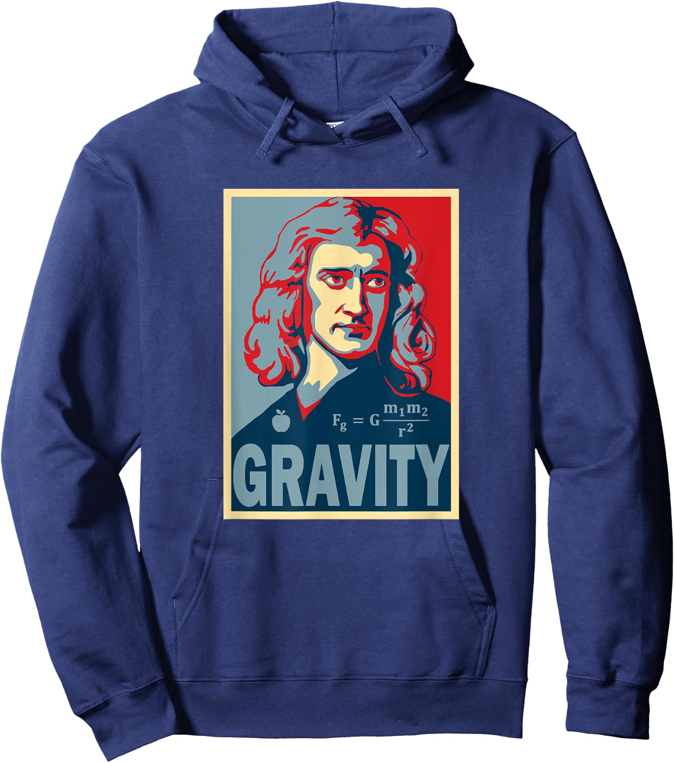 Isaac Newton Poster Style Pop Art Hoodie - Hoodie | Navy