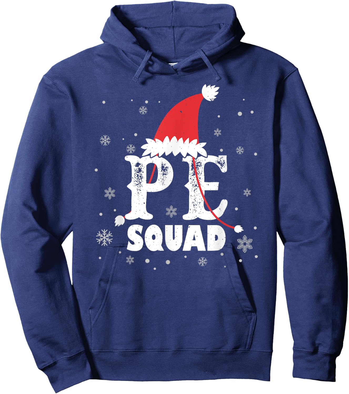 PE Squad Christmas PE Teacher Matching Xmas Hoodie - Hoodie | Navy