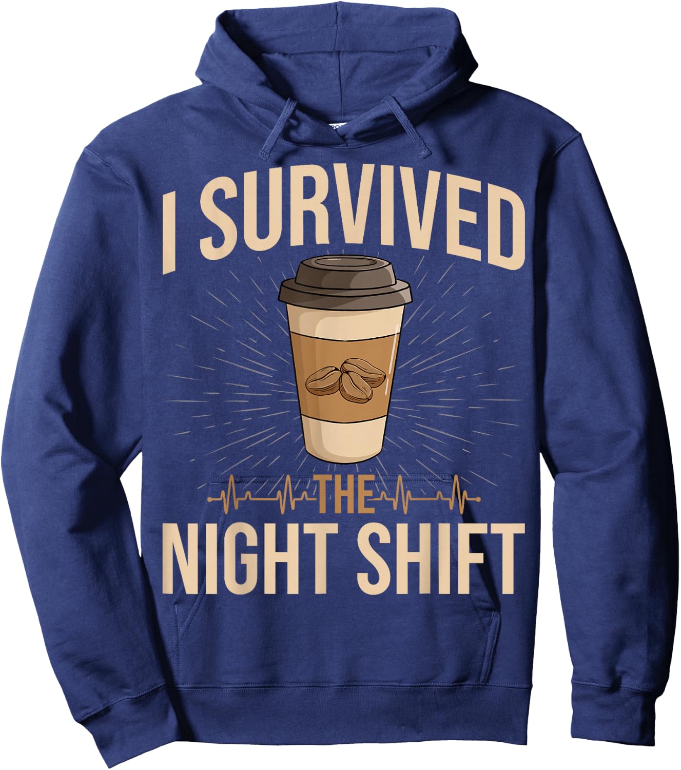 I Survived The Night Shift Hoodie - Hoodie | Navy