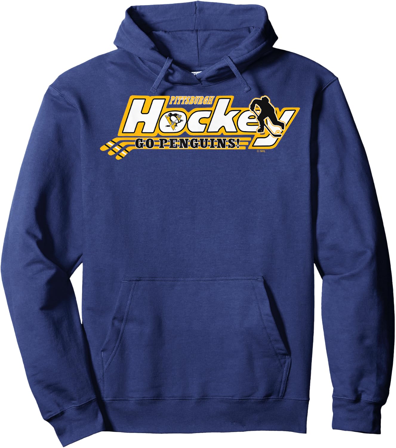 Pittsburgh Penguins Hockey Dark Heather Officially Licensed Hoodie - Hoodie | Navy