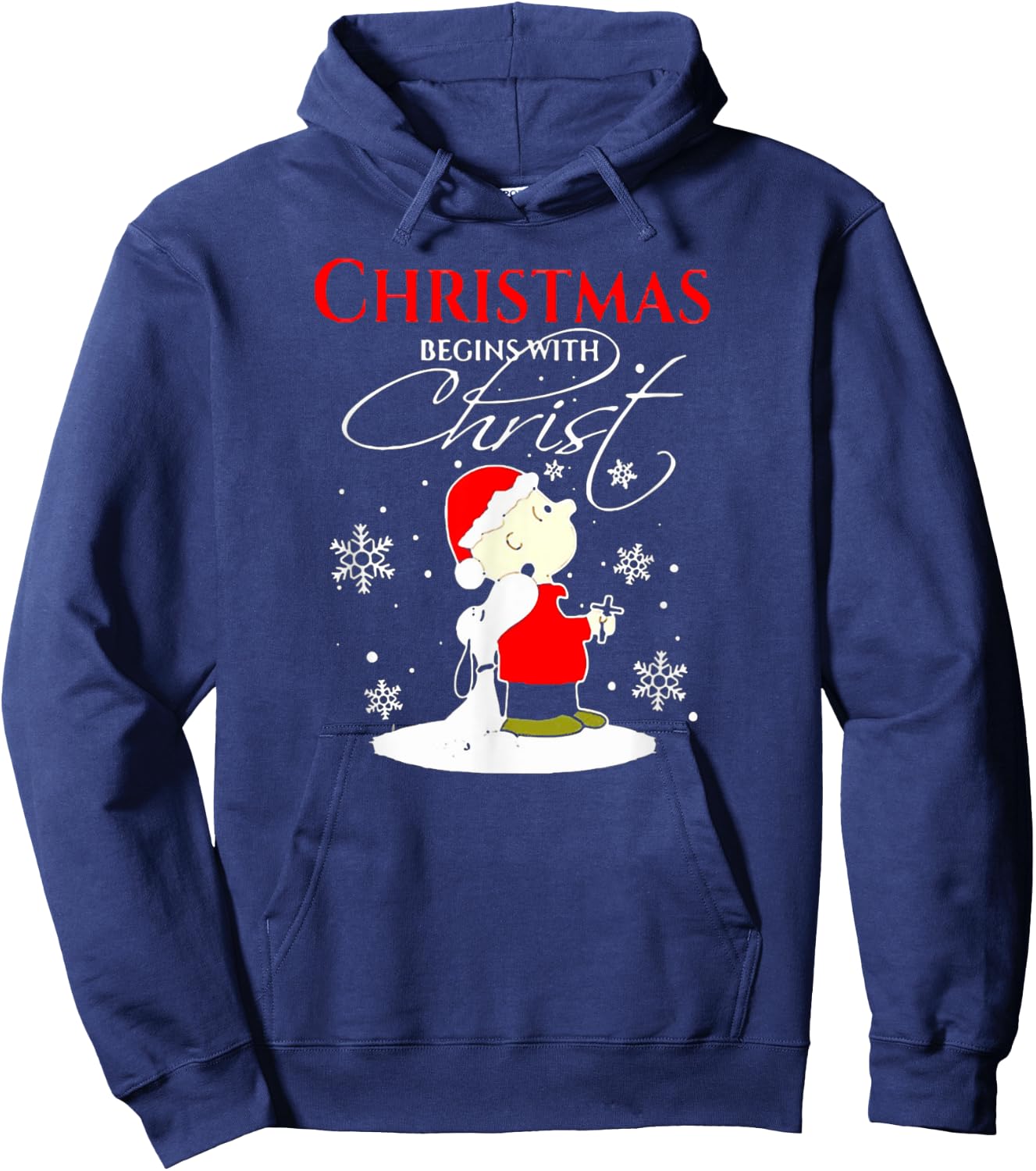 Christmas Begins With Christ Xmas Gift Holiday costume Hoodie - Hoodie | Navy