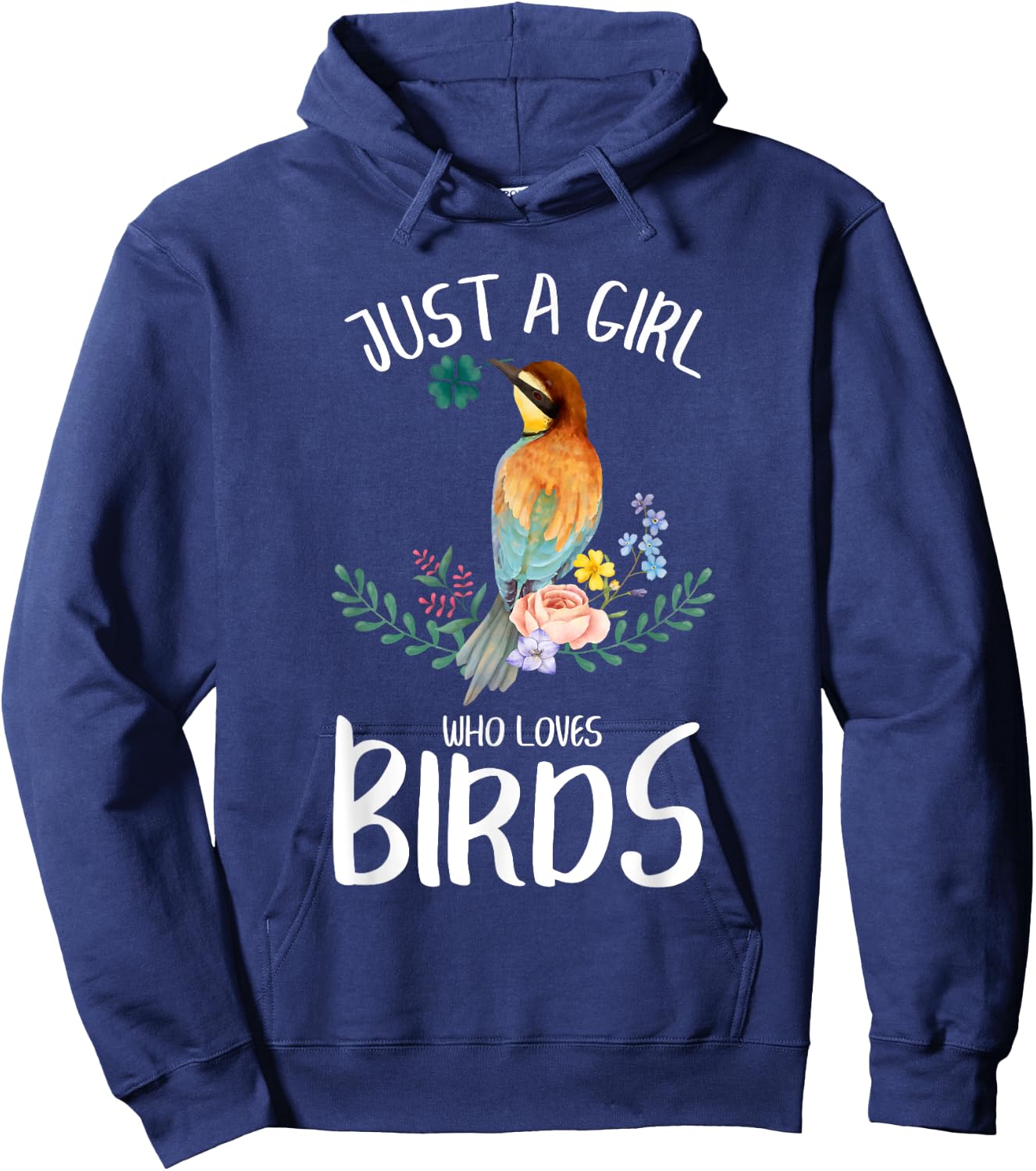 A Girl Who Loves Birds Birding Birdwatching Women Hoodie - Hoodie | Navy