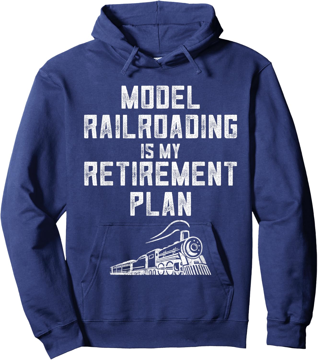 Retirement Model Train Enthusiasts Model Railroad Collector Hoodie - Hoodie | Navy