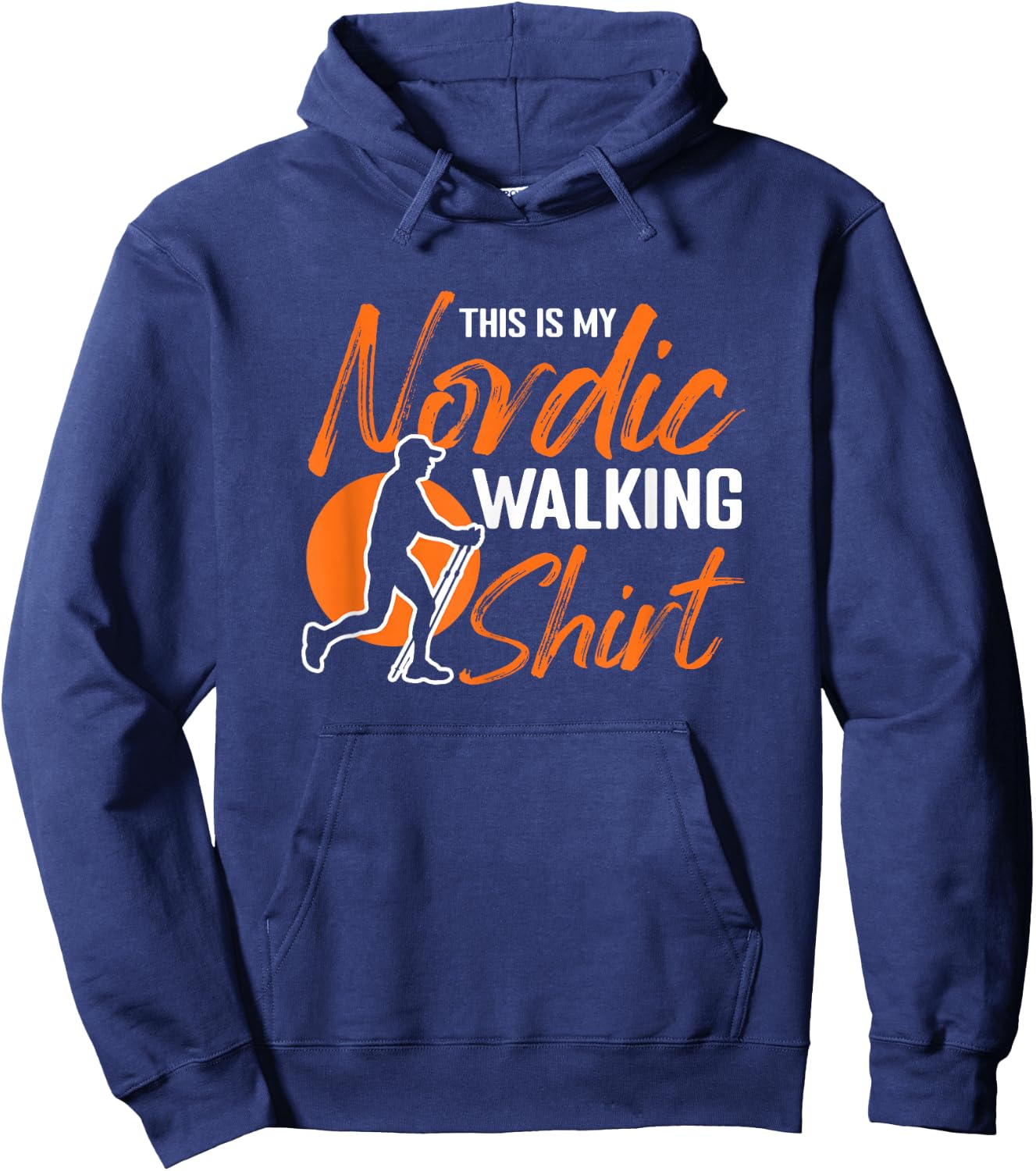 Nordic Walking Shirt Hiking Cardio Nordic Walker Hoodie - Hoodie | Navy