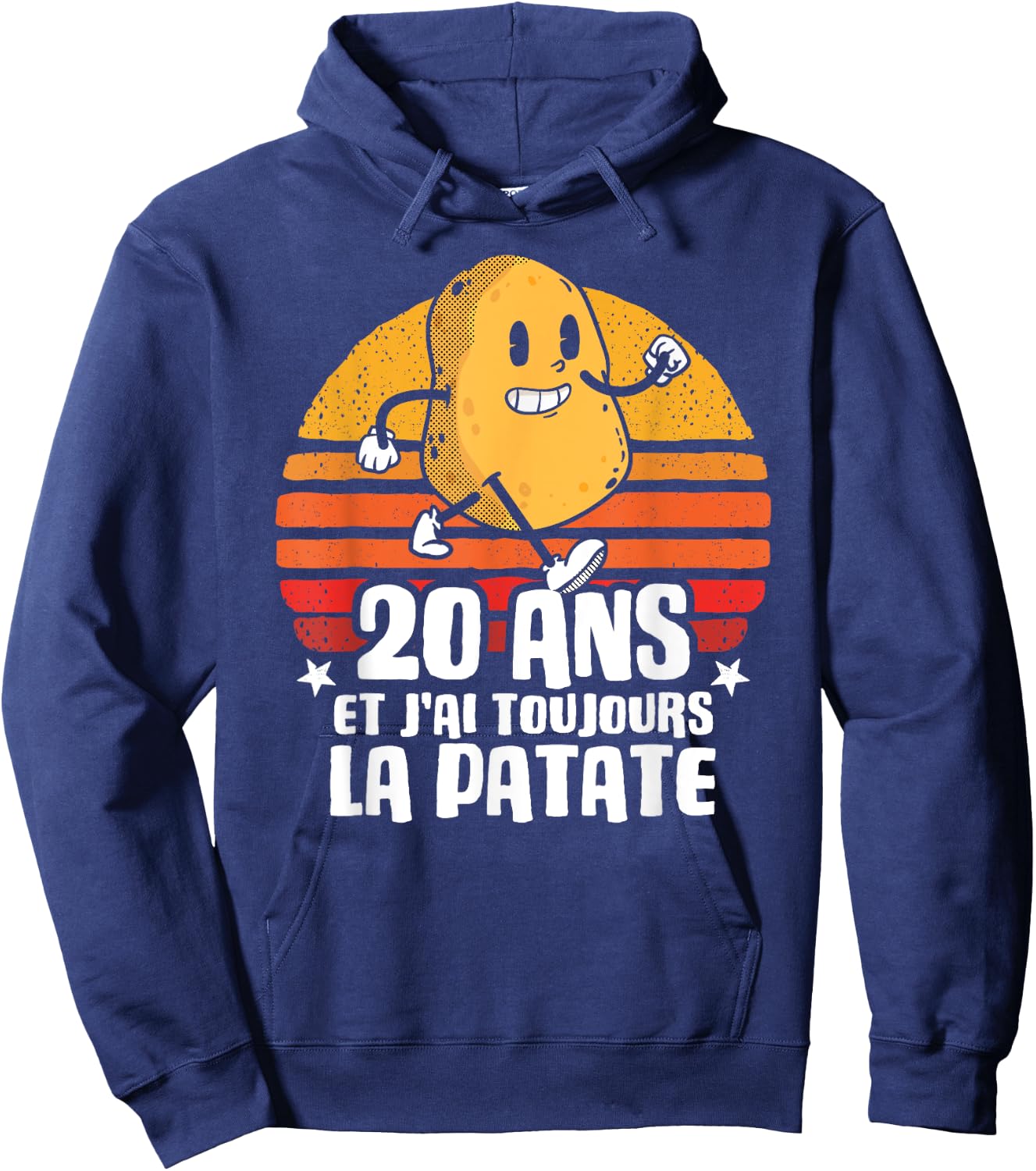 Anniv Gift 20 Years Birthday Decoration 20 Years Potato Hoodie - Hoodie | Navy