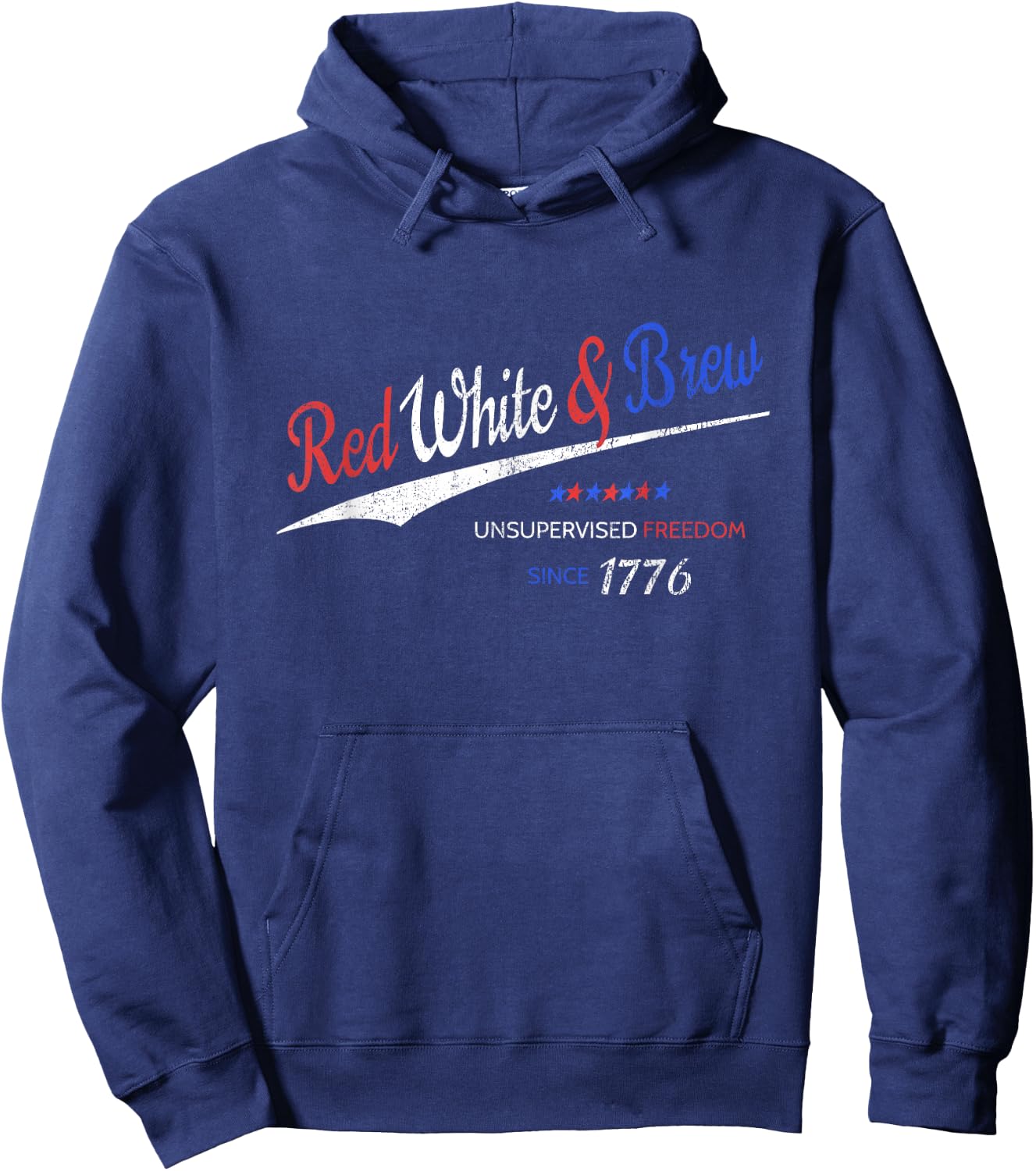 Unsupervised Freedom Since 1776 Funny Patriotic Hoodie - Hoodie | Navy