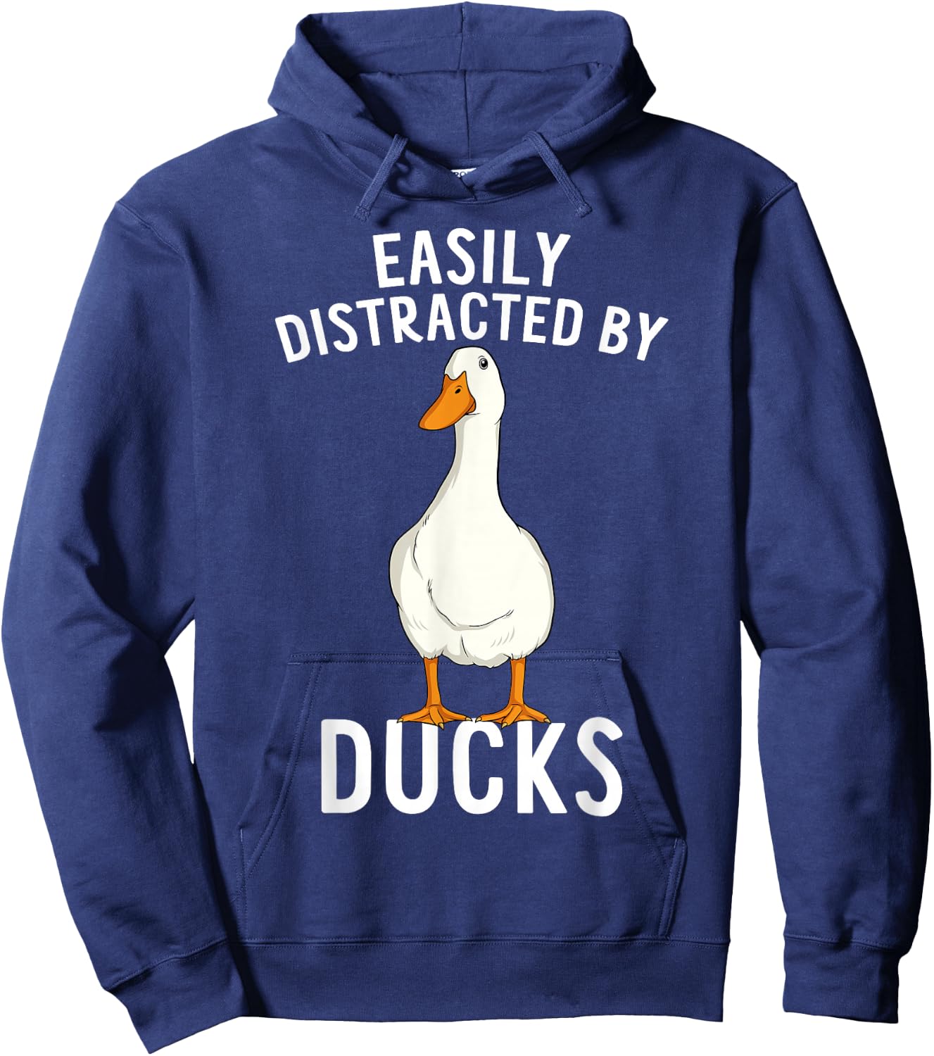 Easily Distracted By Ducks Funny Duck Lover Hoodie - Hoodie | Navy