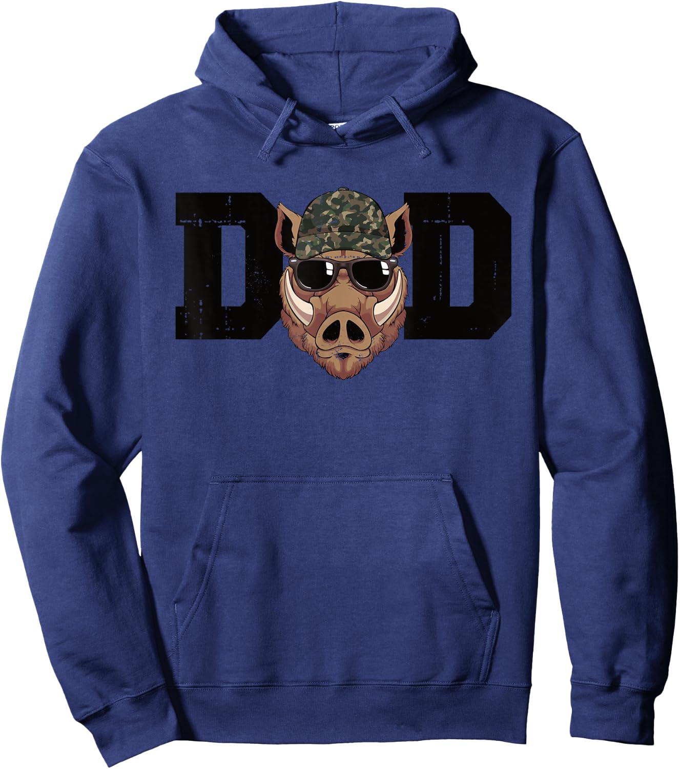 Men Dad Boar Hunter Father's Day Boar Hunting Dad Hoodie - Hoodie | Navy