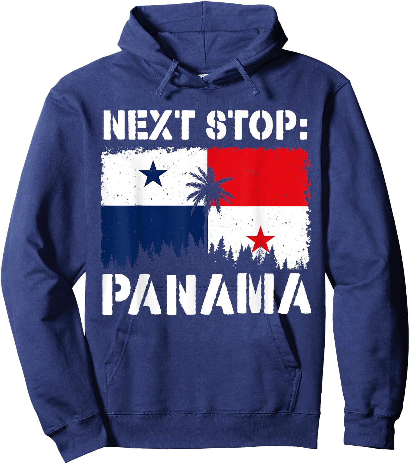 Panama City Next Stop Panama Flag Tropical Beach Vacation Women Hoodie - Hoodie | Navy