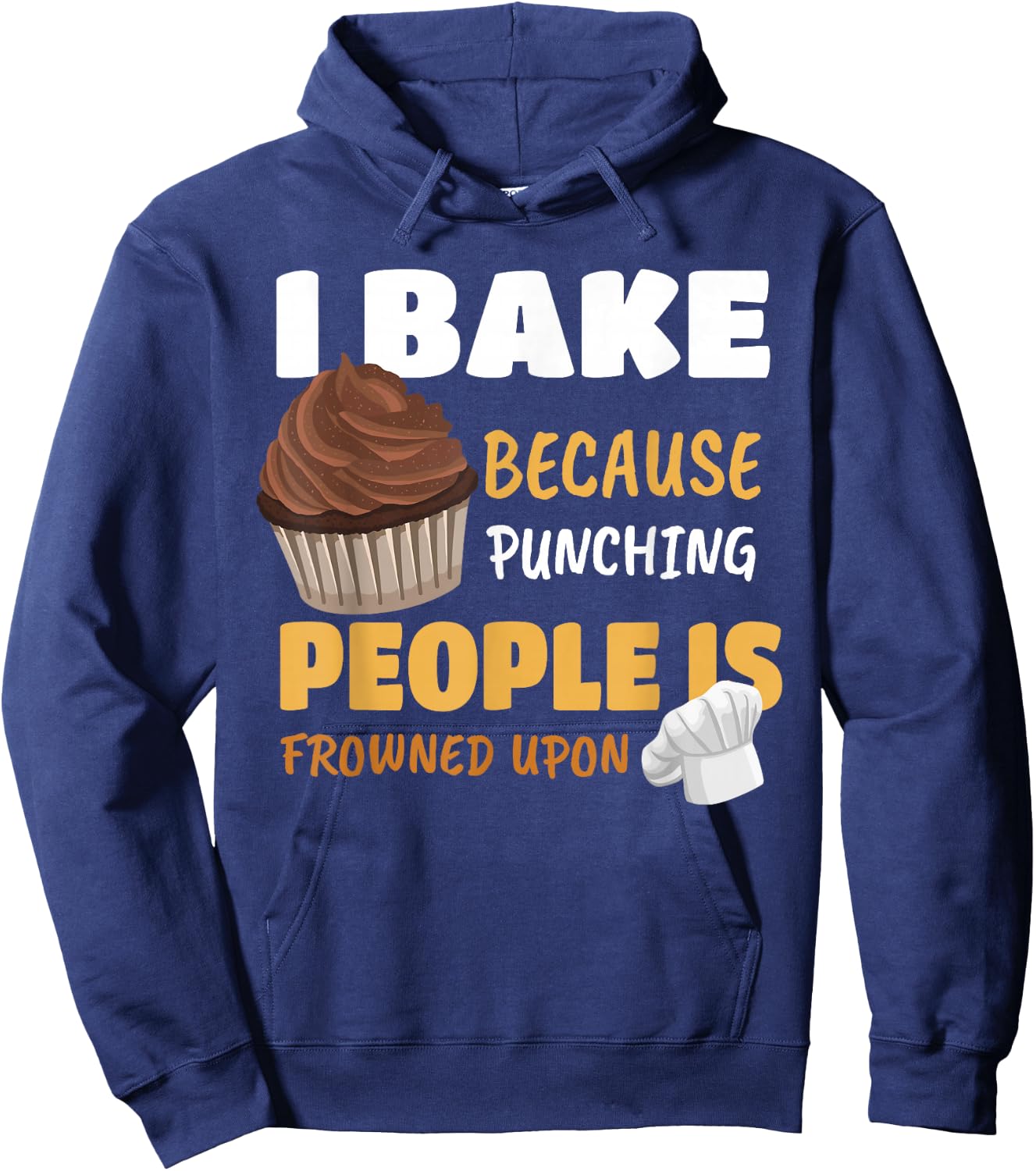 Funny Cupcake Baker Cake Pastry Breadmaking Baking Lover Gag Hoodie - Hoodie | Navy