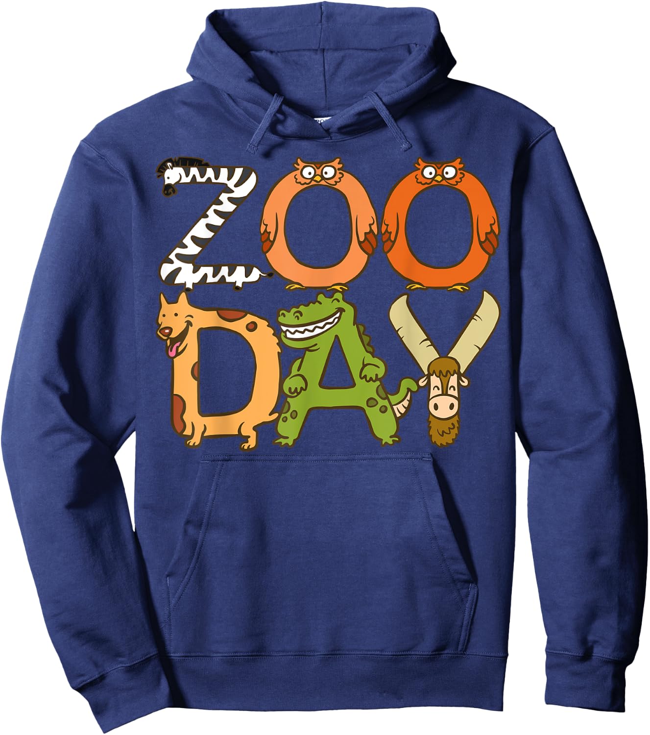 Zoo Day Family, First Zoo Field Trip Safari Squad Matching Hoodie - Hoodie | Navy
