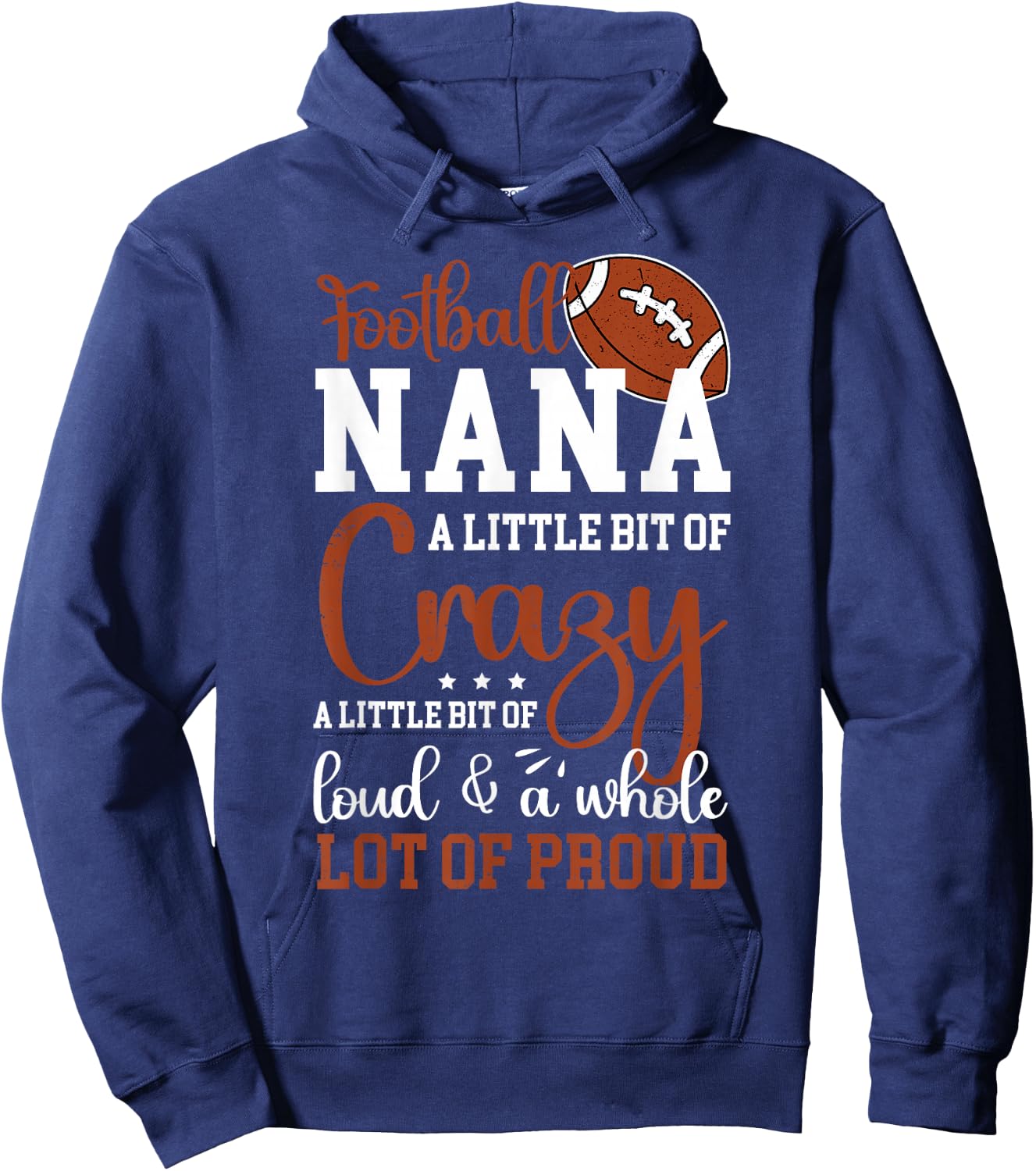Football Nana Proud Nana of A Football Player Hoodie - Hoodie | Navy