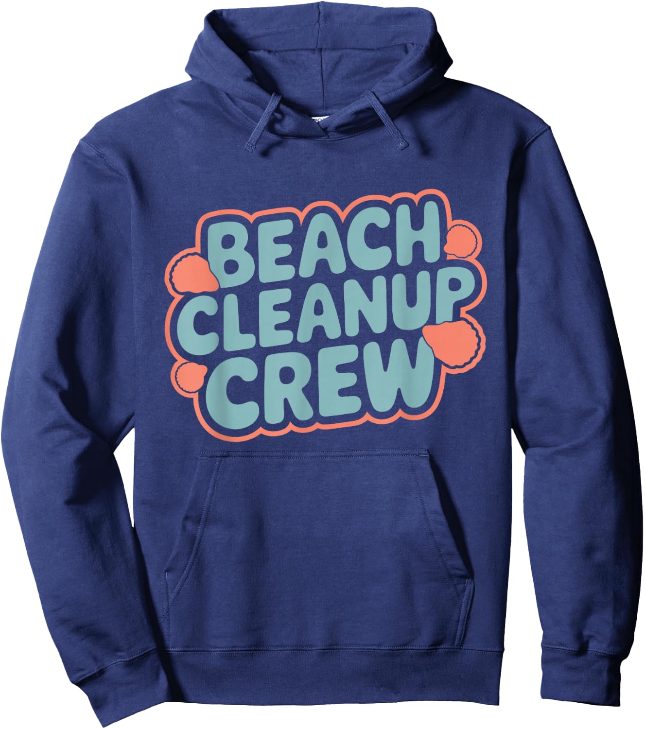 Beach Clean-Up Volunteer Ocean Conservation Eco-Friendly Hoodie - Hoodie | Navy