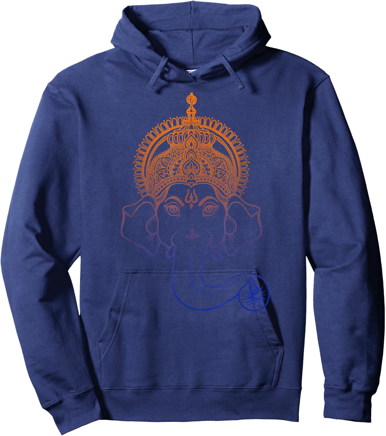 Ganesh Shirt - Hindu Elephant God Spiritual Hoodie - Hoodie | Navy