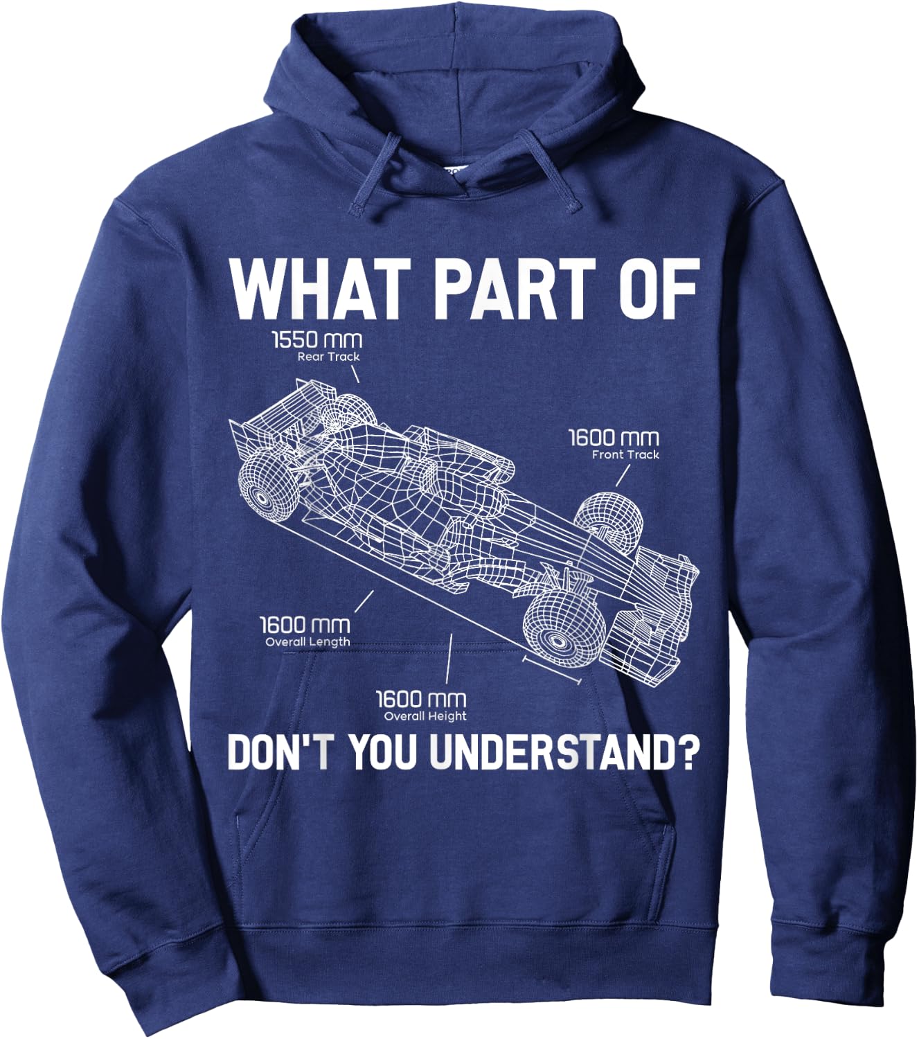What Part Of Don't You Understand Racer Race Car Racing Hoodie - Hoodie | Navy