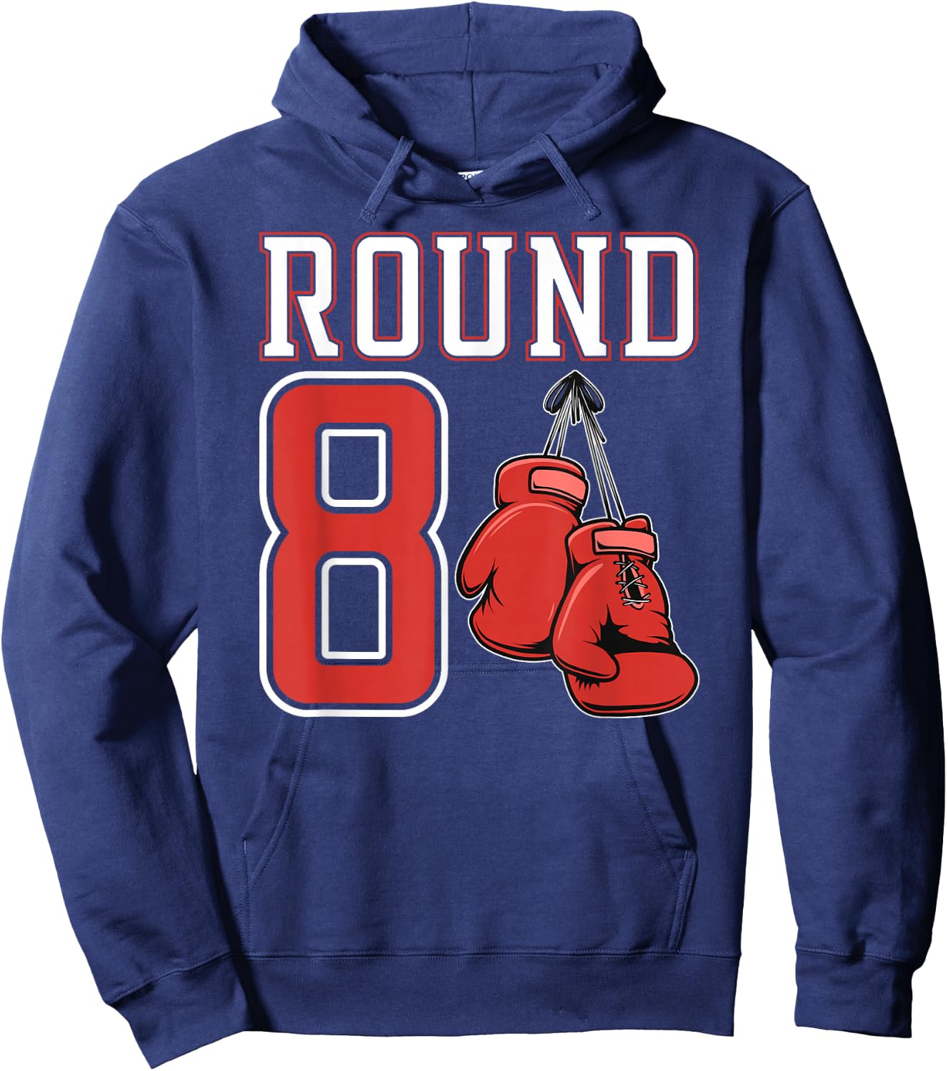 8th Birthday Boxing Boy 8 Year Old Boxer Bday Party Hoodie - Hoodie | Navy
