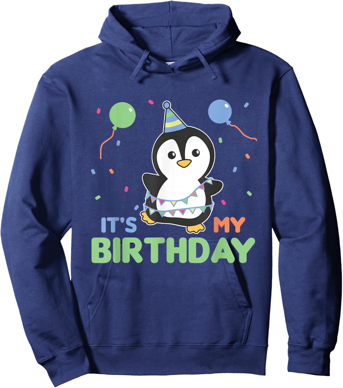 Children's Birthday Penguin It's My Birthday Hoodie - Hoodie | Navy