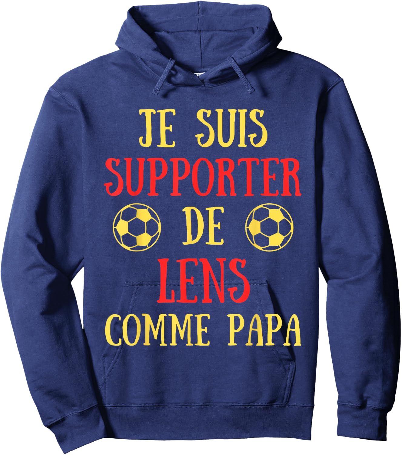 Lensois Funny Children's Football Gift Supporter Funny , Black, S Hoodie - Hoodie | Navy