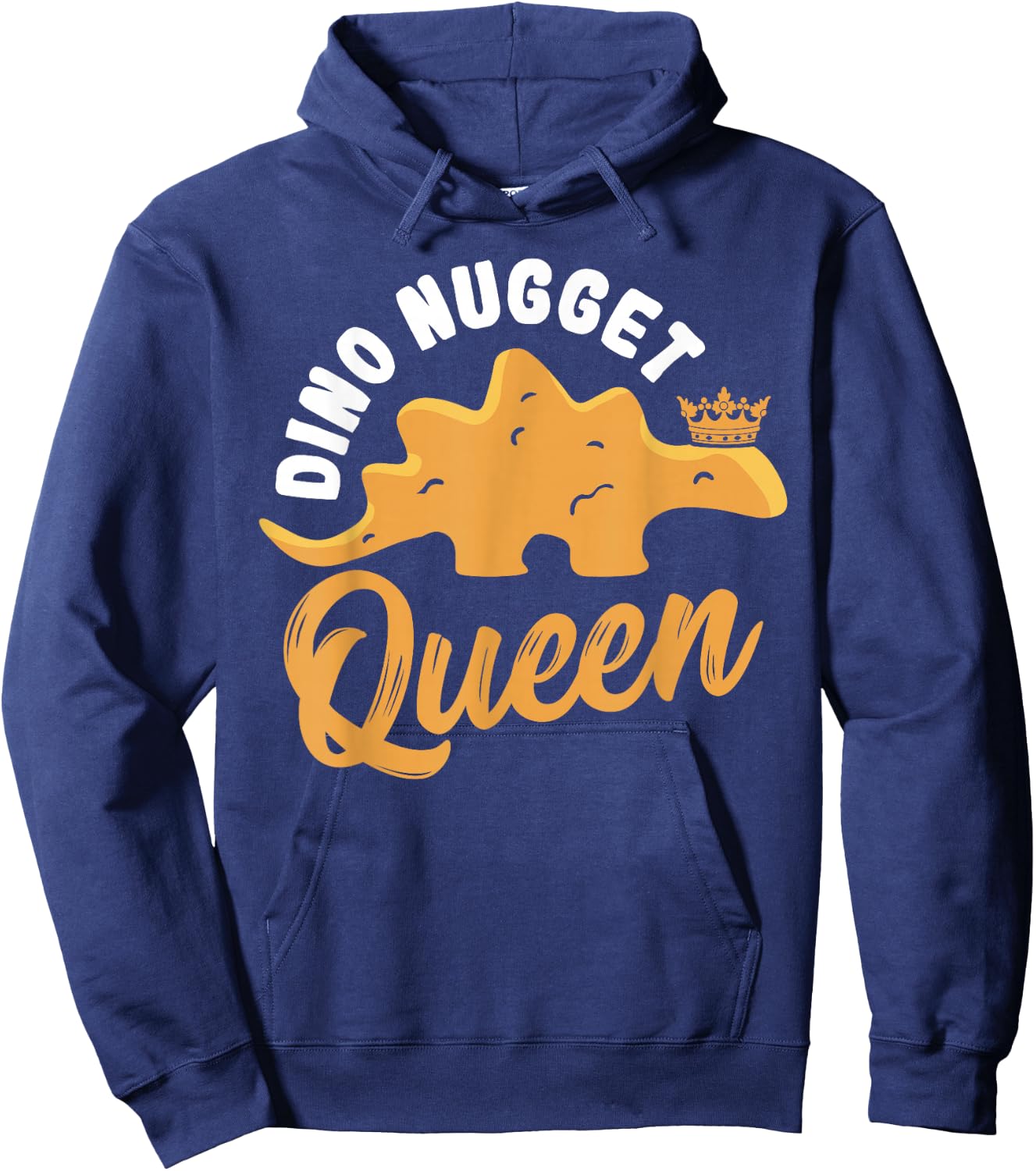 Dino Nugget Queen - Girls Chicken Dino Nugget Hoodie - Hoodie | Navy
