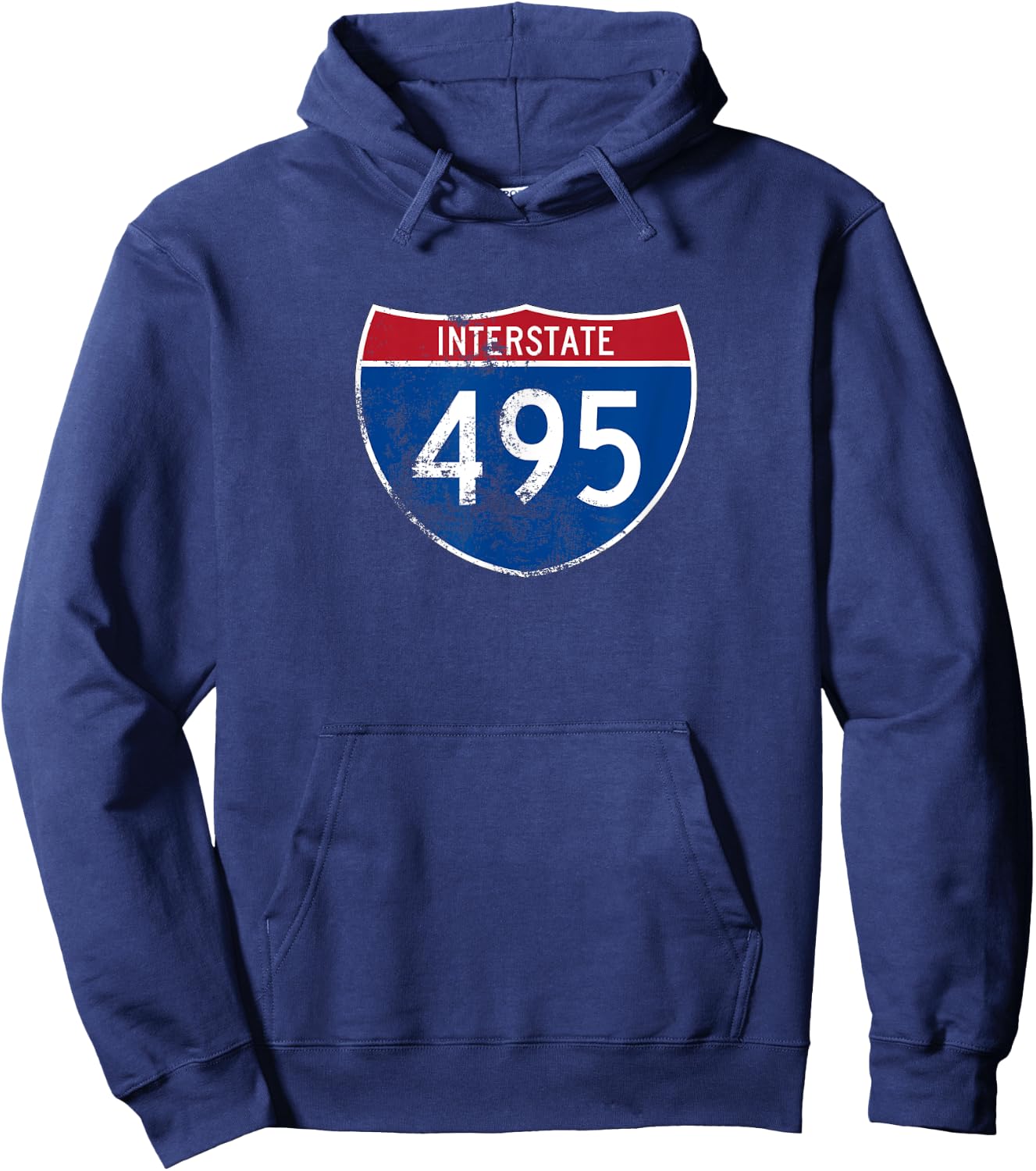 Vintage Interstate I-495 Hoodie - Hoodie | Navy