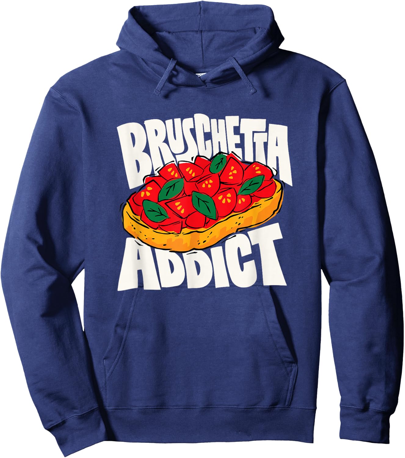 Bruschetta Lover Retro Graphic Hoodie - Hoodie | Navy