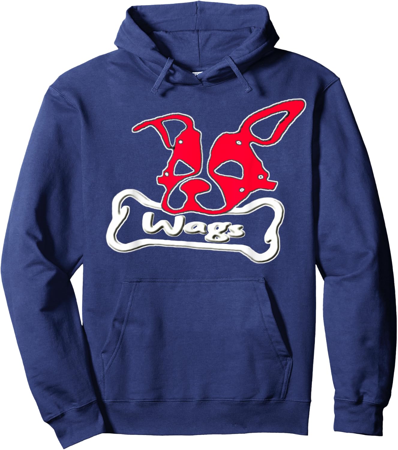 Red Human Pup Play Mask, Wags BDSM Gear Puppy Fetish Hood Hoodie - Hoodie | Navy