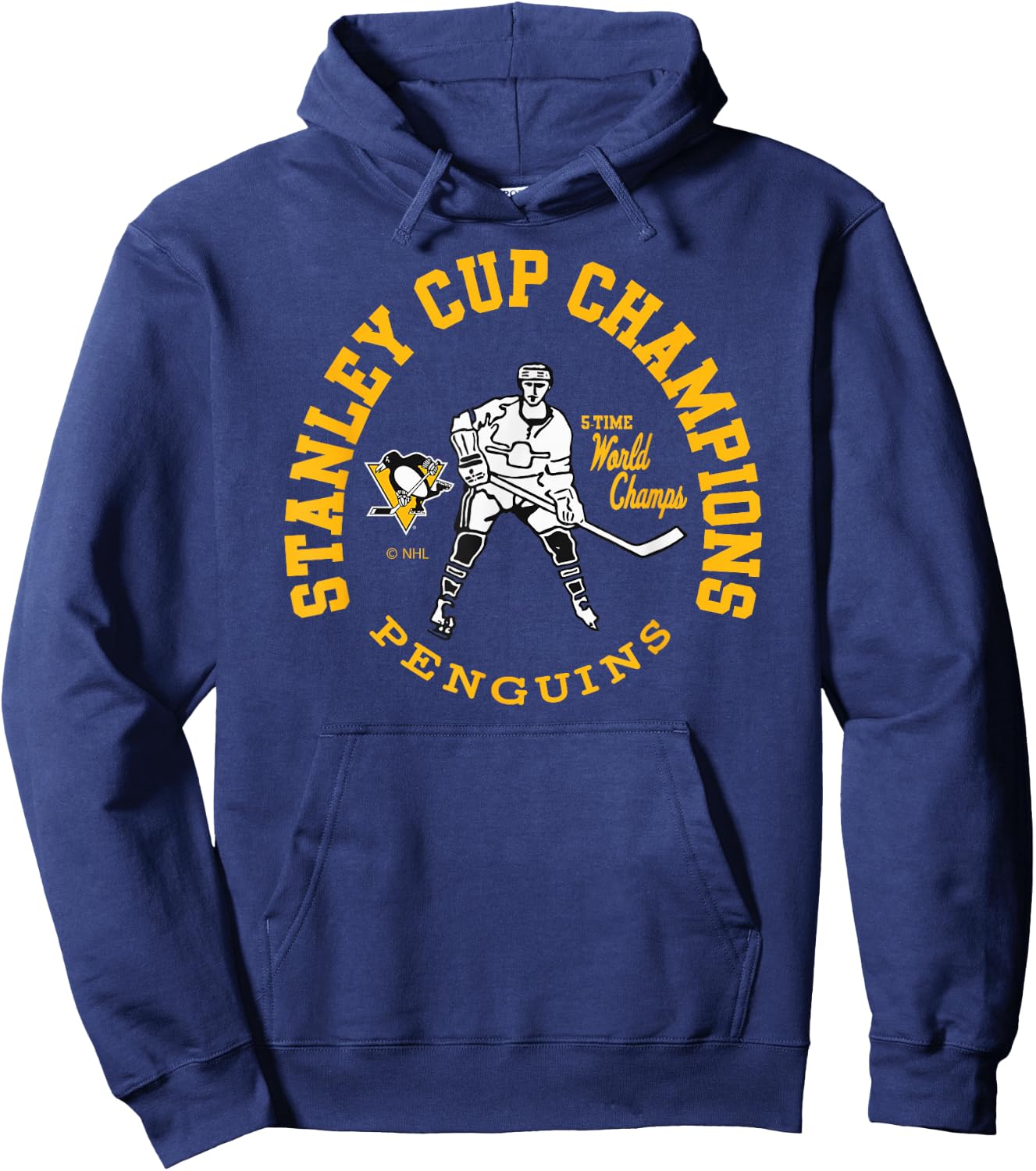 Pittsburgh Penguins Stanley Cup Champions 5-Time Hoodie - Hoodie | Navy