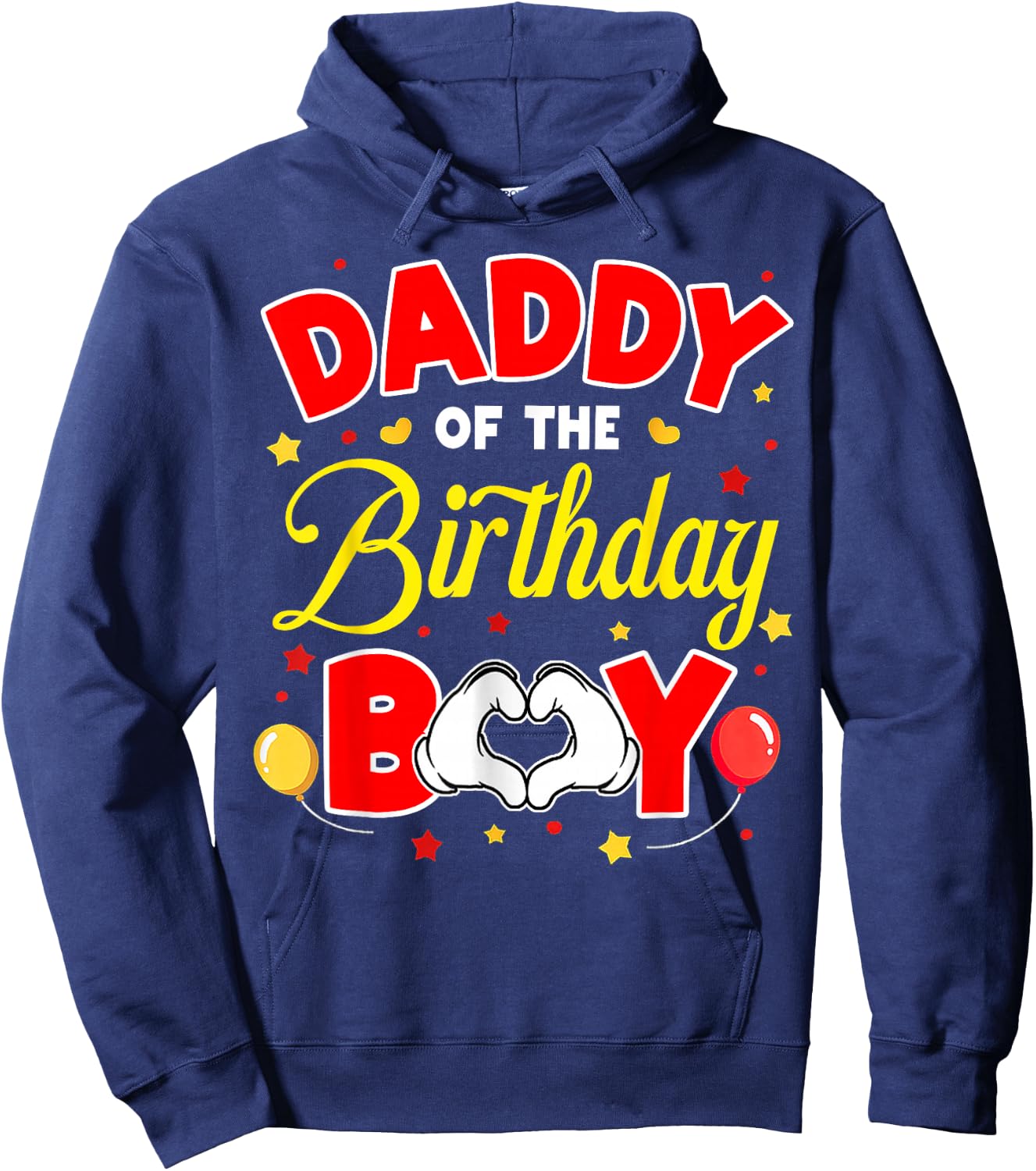 Daddy of The Birthday Boy Matching Family Birthday Party Hoodie - Hoodie | Navy