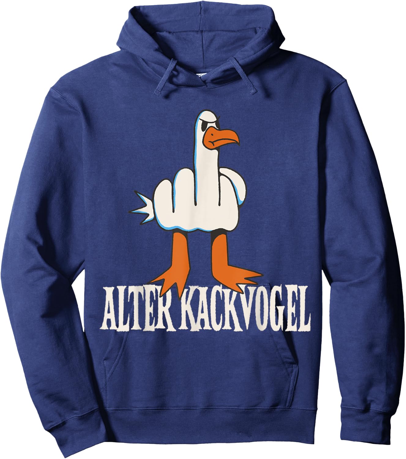 Old Kackbird Grummelige Seagull Funny Seagull , black Hoodie - Hoodie | Navy