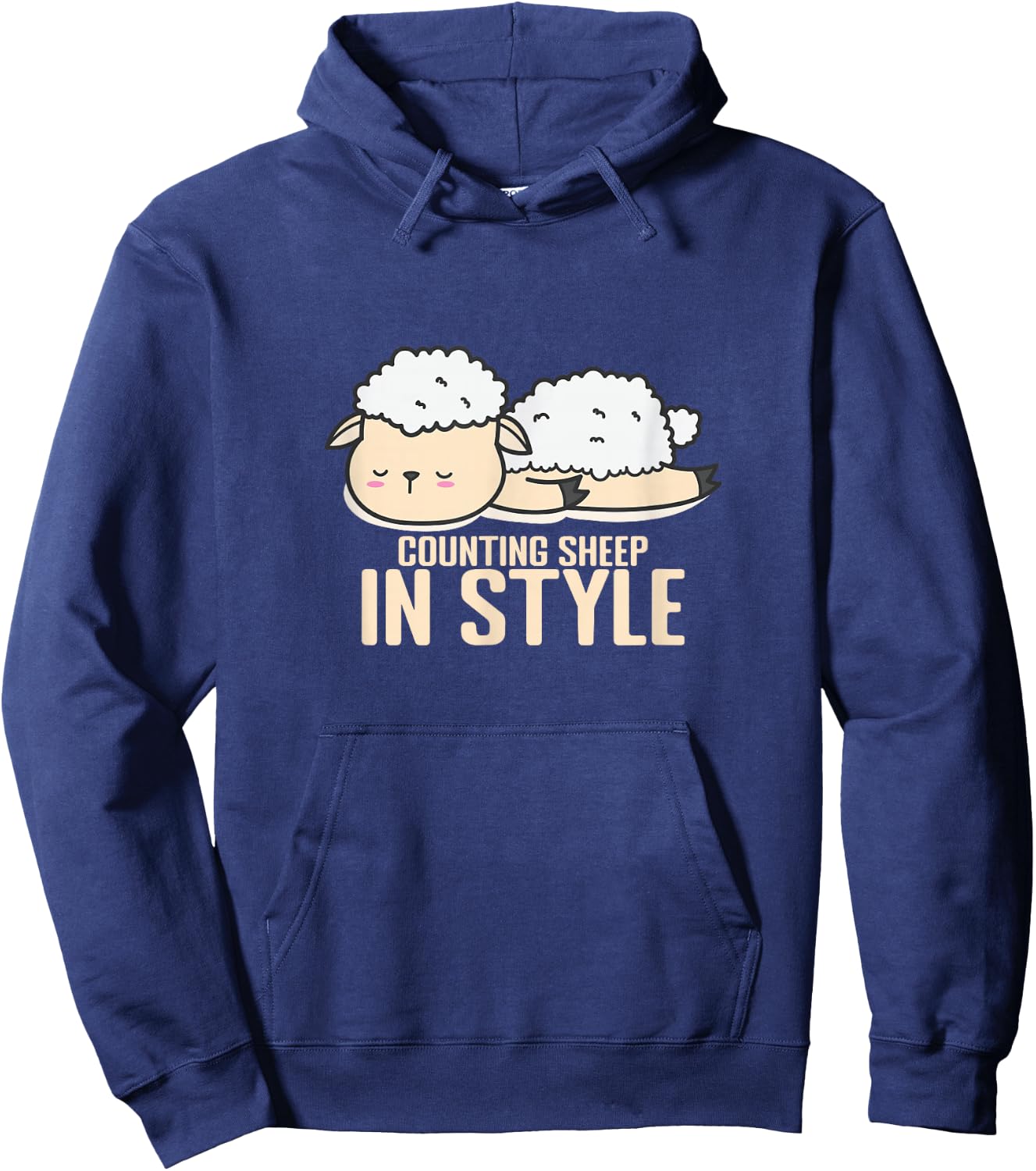 Counting Sheep in Style Pajamas Pyjamas Hoodie - Hoodie | Navy