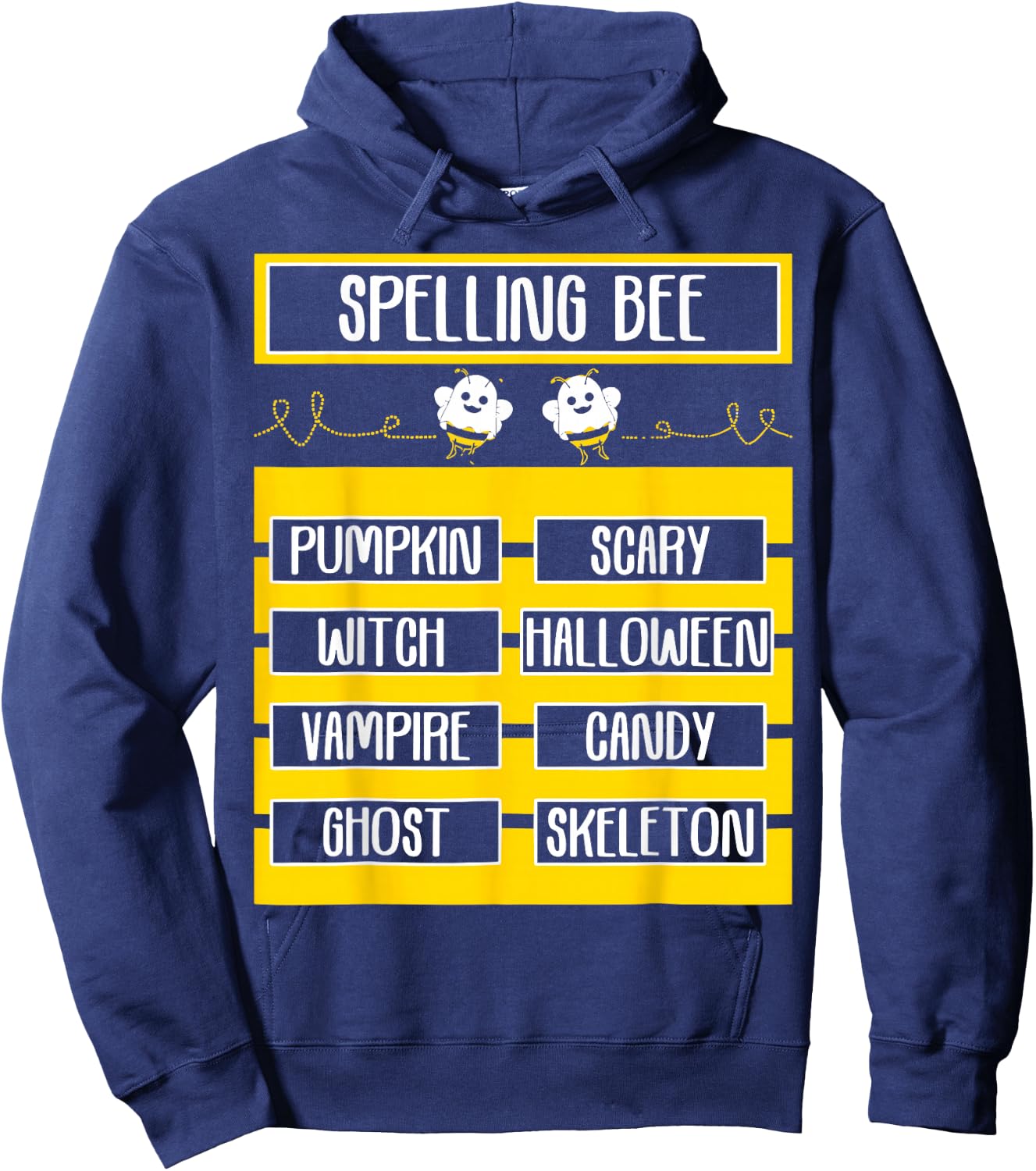 Spelling Bee Halloween Teachers Bee Spelling Competition Hoodie - Hoodie | Navy