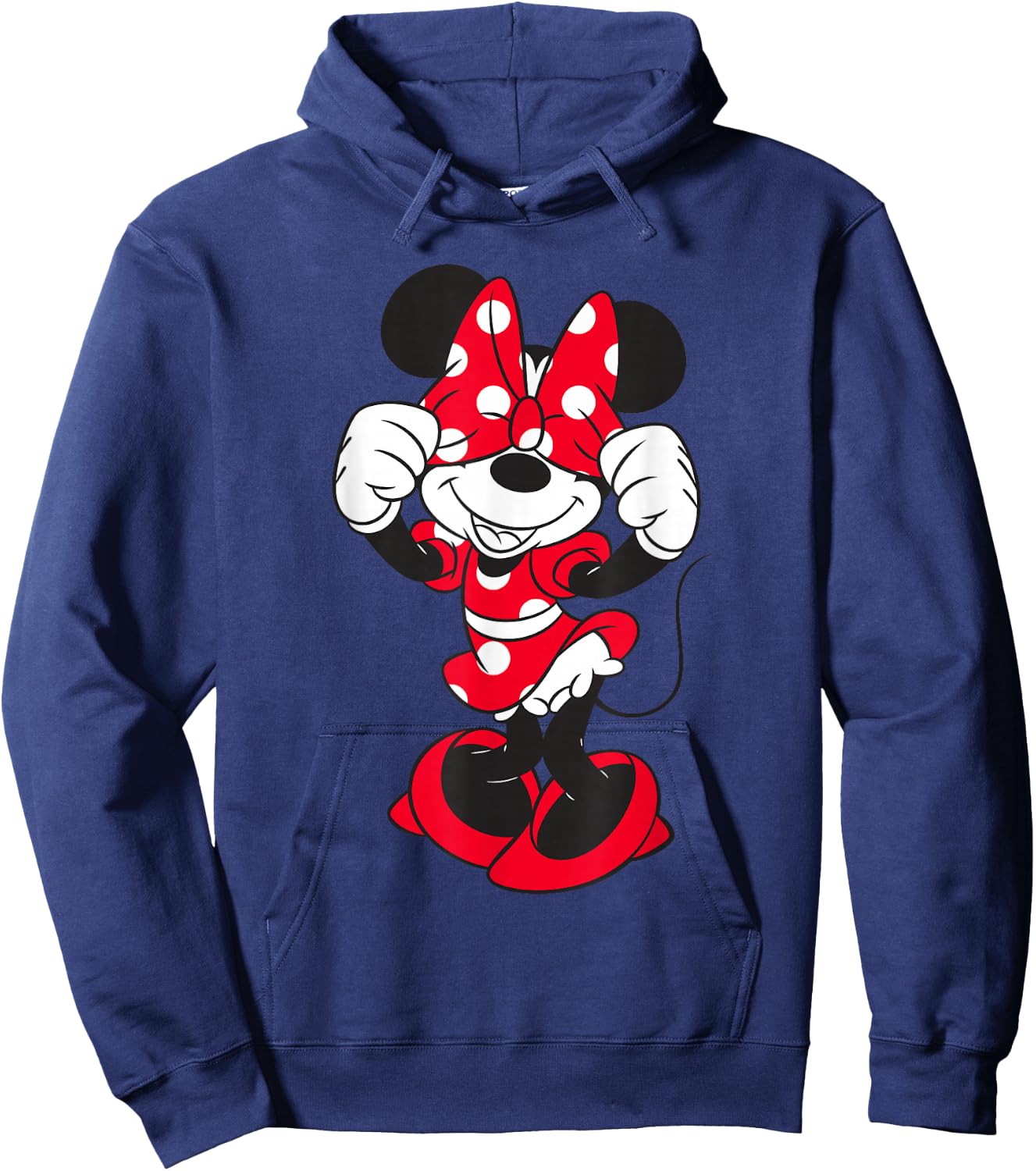 Minnie Mouse Bow Over Eyes , gray Hoodie - Hoodie | Navy