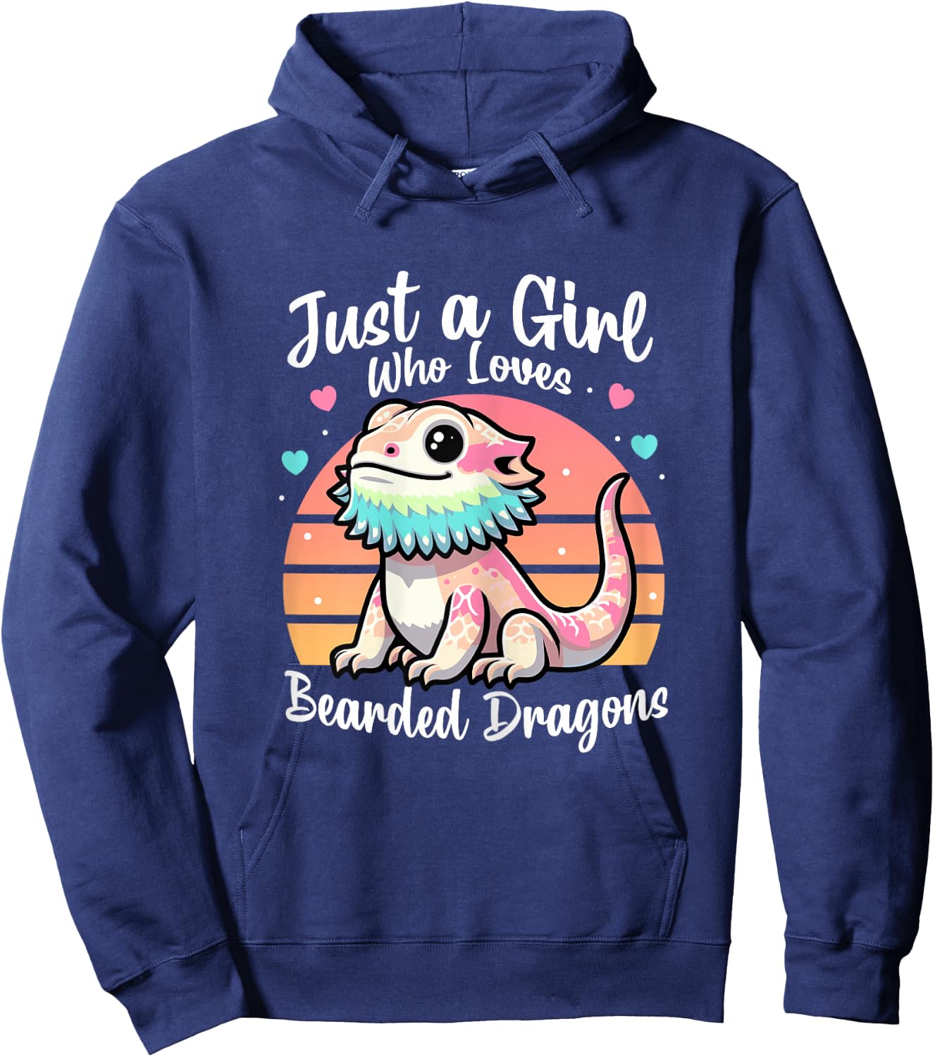 Just A Girl Who Loves Bearded Dragon Cute Reptile Lover Hoodie - Hoodie | Navy