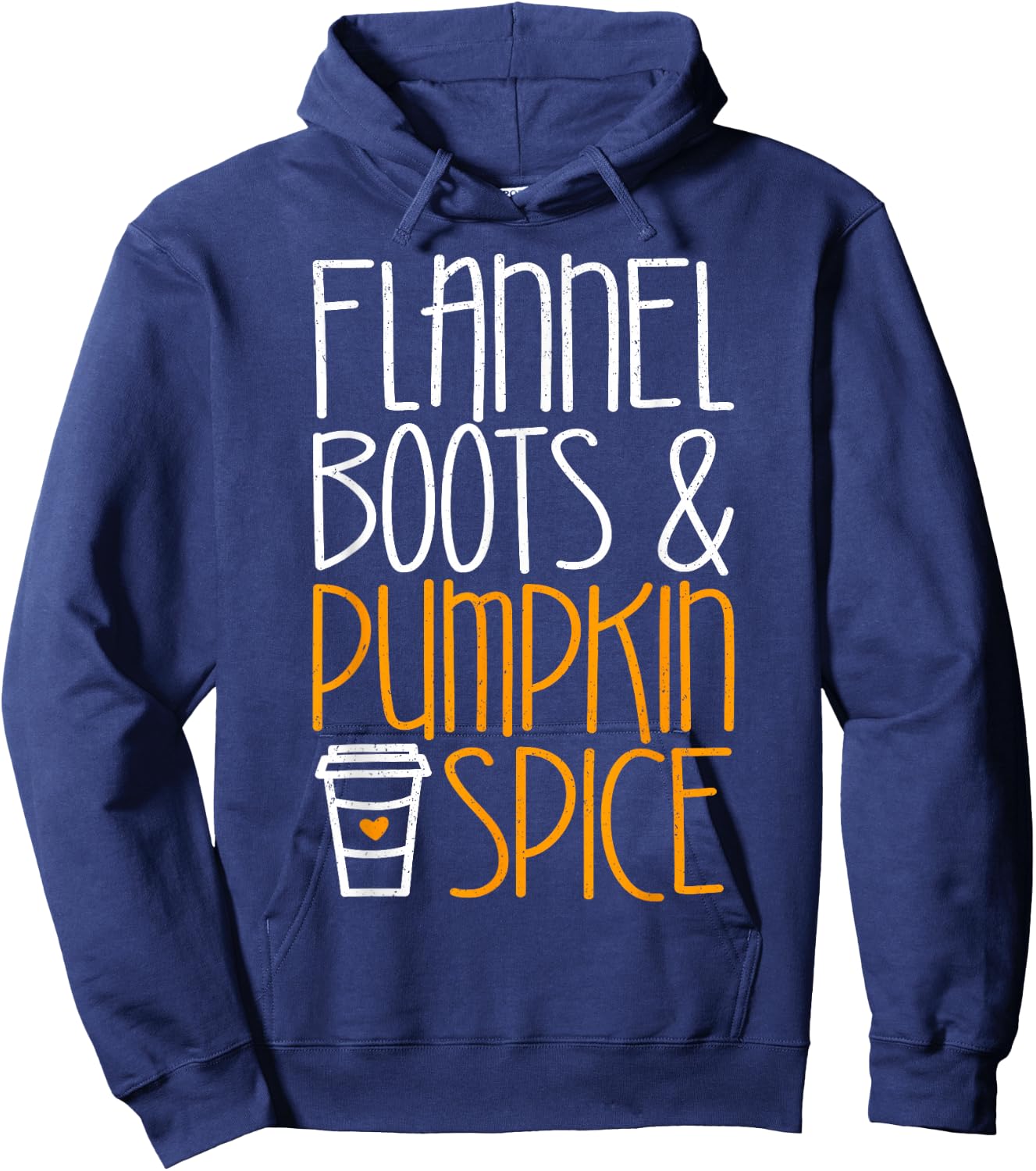 Flannel Boots And Pumpkin Spice Shirt Adult Kids Fall Season Hoodie - Hoodie | Navy