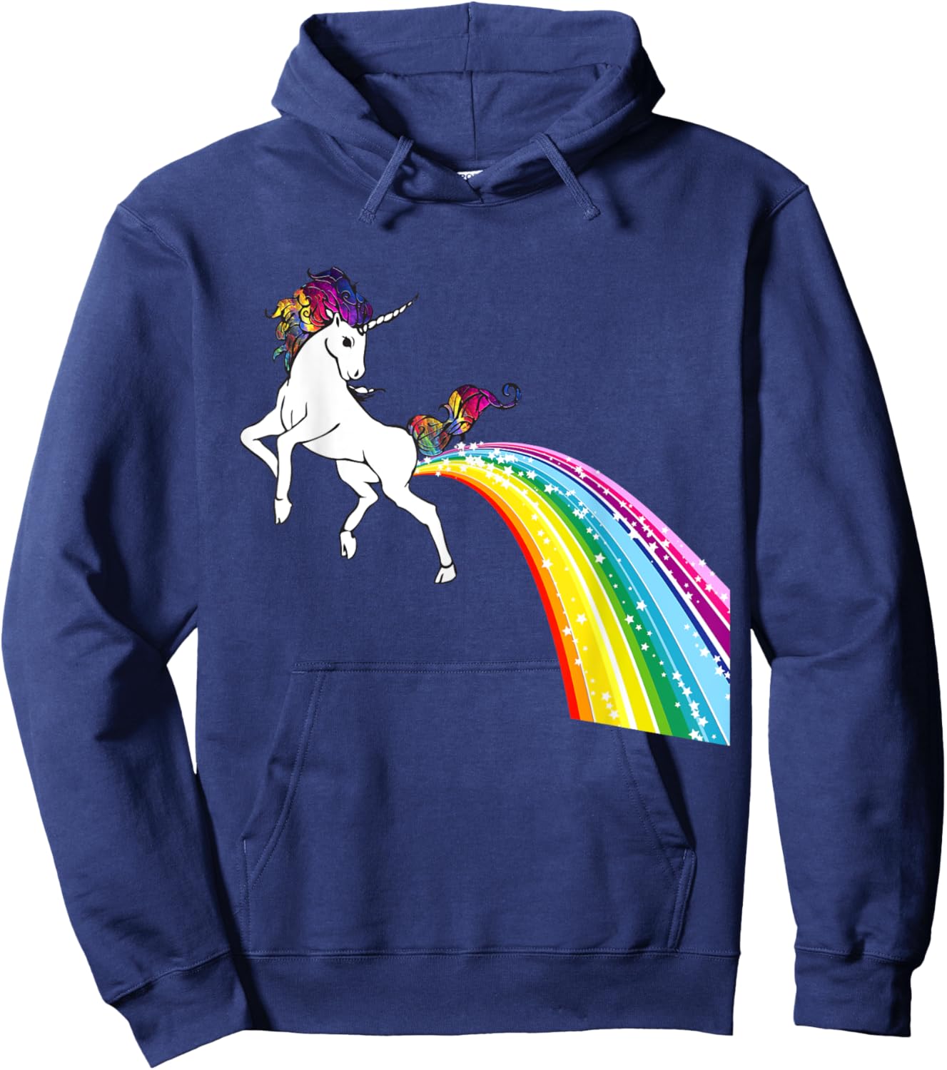 Unicorn Rainbow Poop Shirt - Bottom wiping unicorn Hoodie - Hoodie | Navy